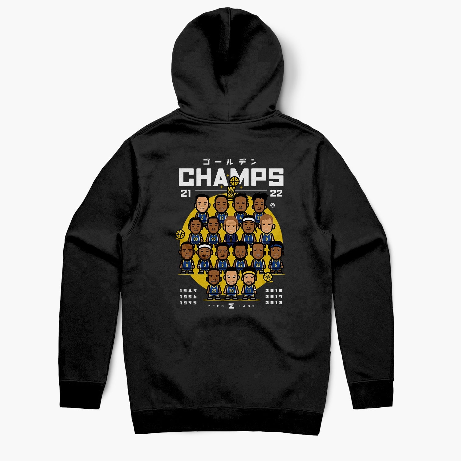22Champs—Zip Hoodie—Blk