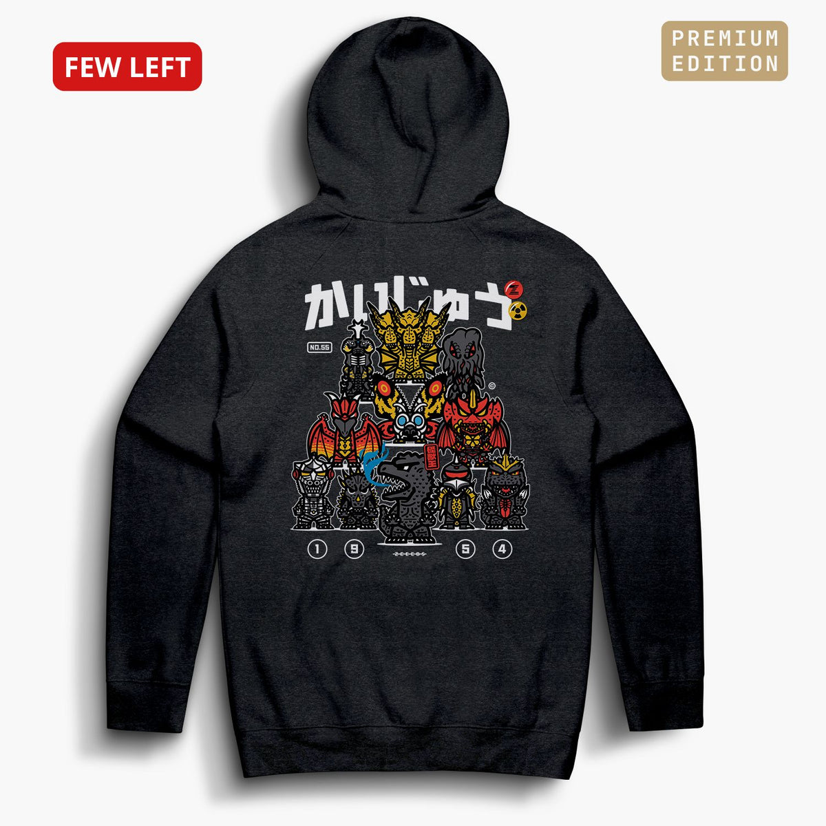 Monsters—Hoodie—Charcoal Heather—PREMIUM