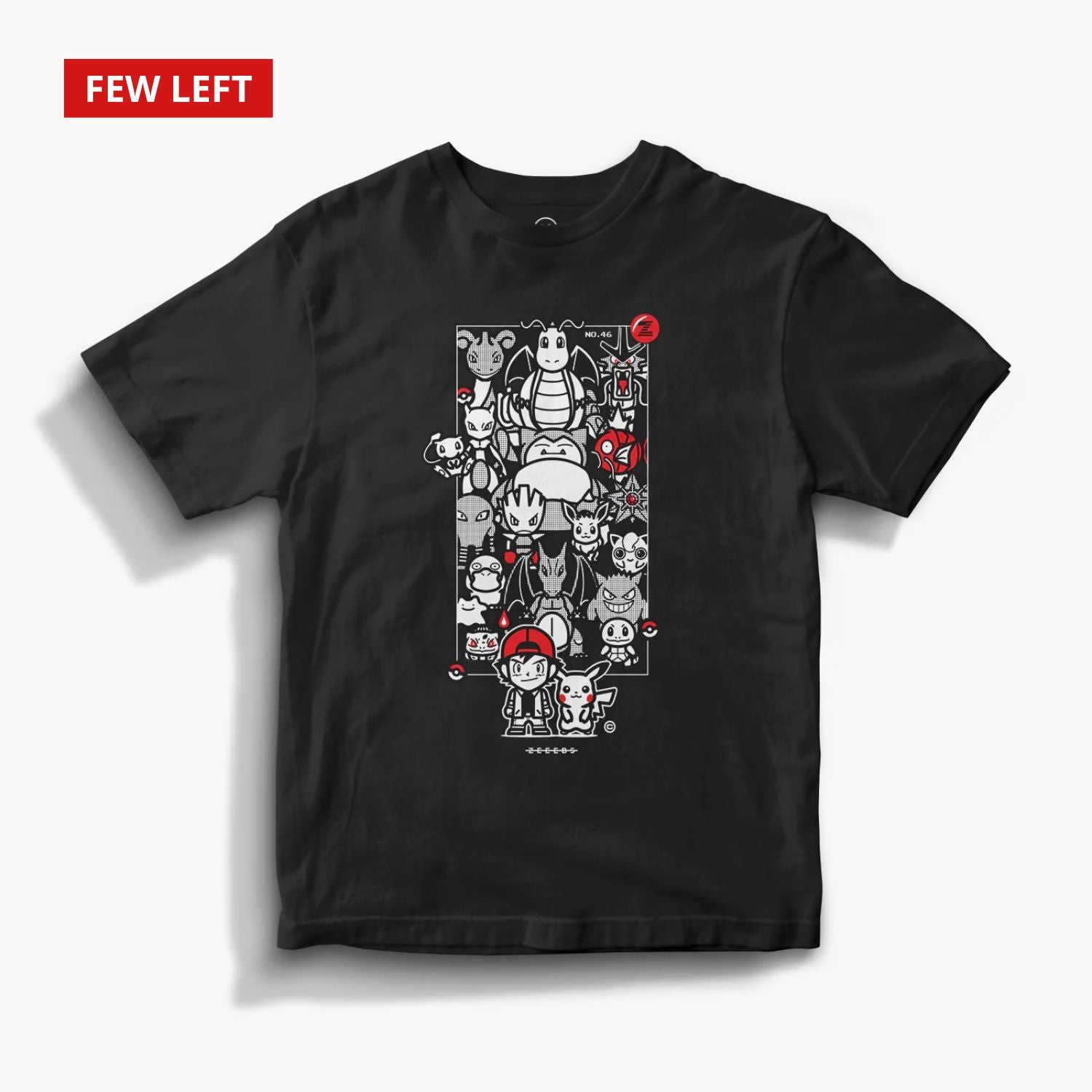 Pocketa—Tee—Black—Manga Edition