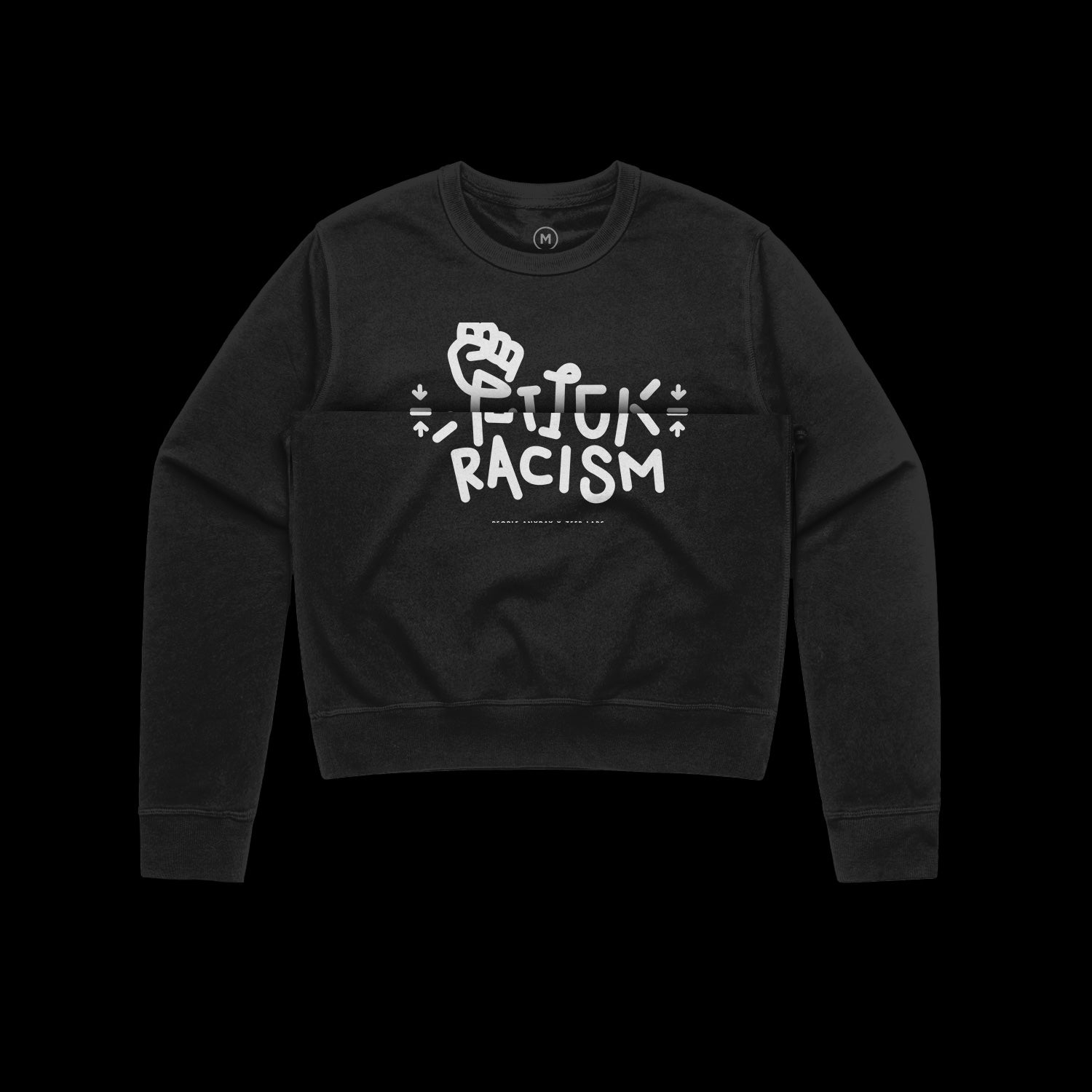F Racism—Crewsweater—Blk