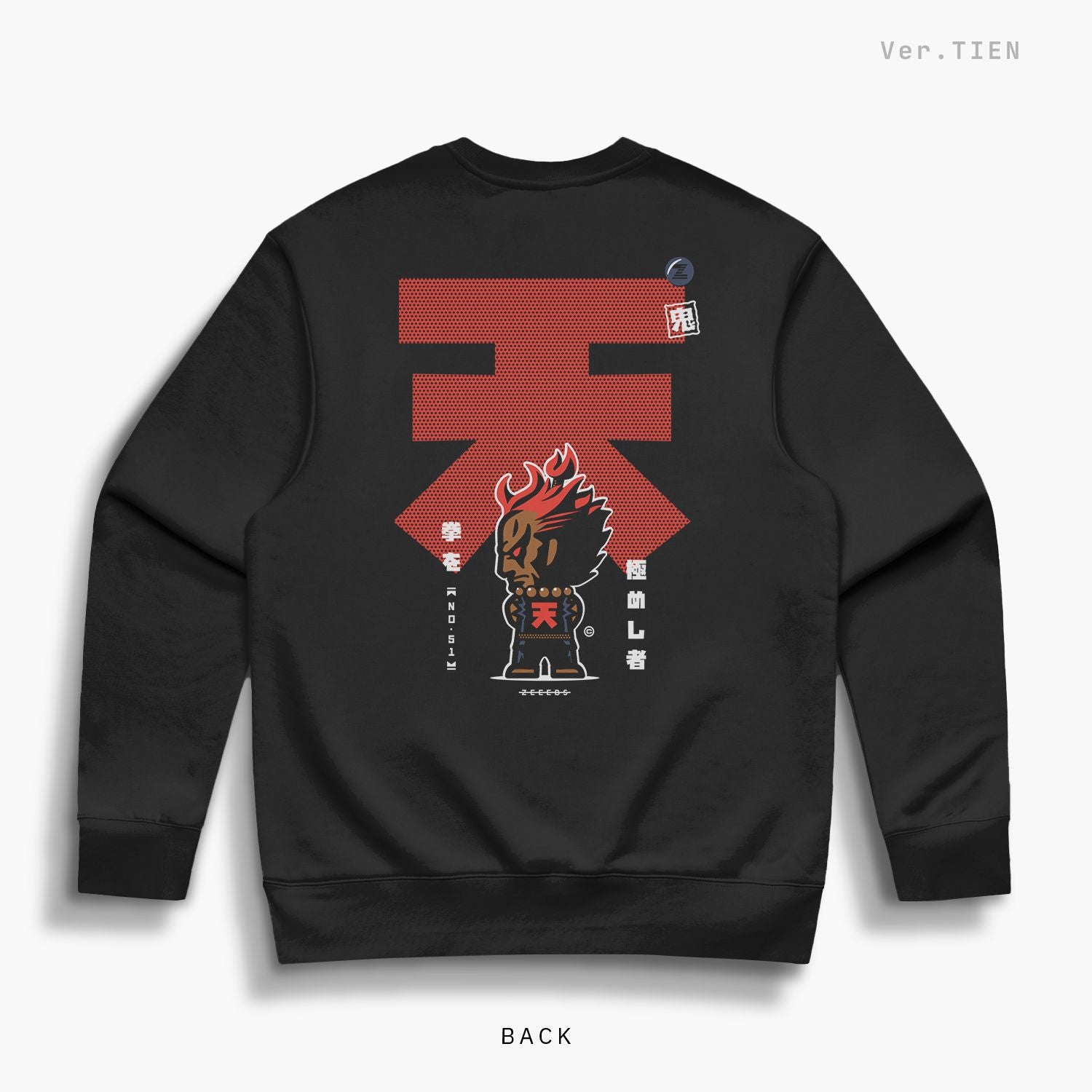 Hadouken—Crewsweater—TIEN—Black—optBack