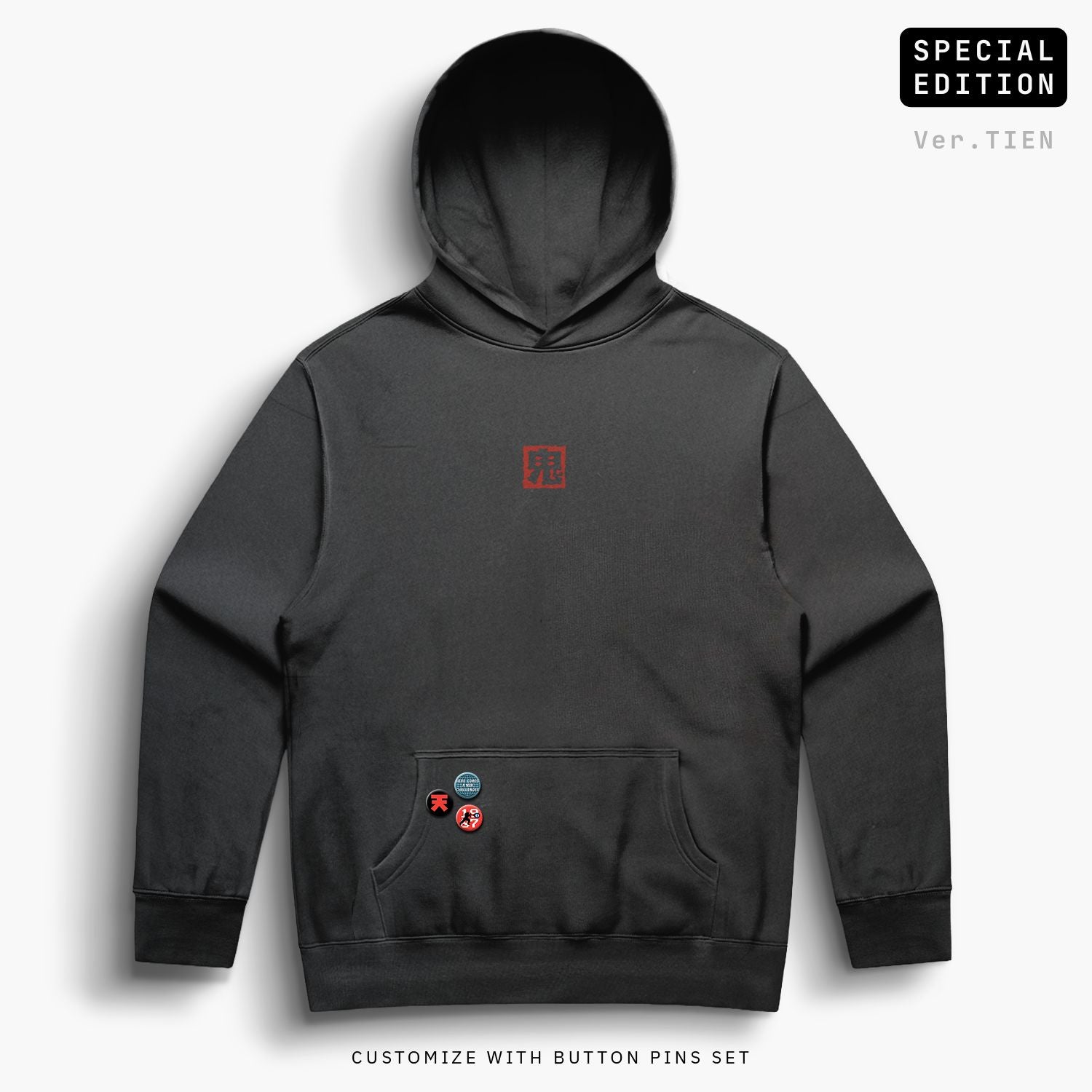 Hadouken—Hoodie—TIEN—Faded Black