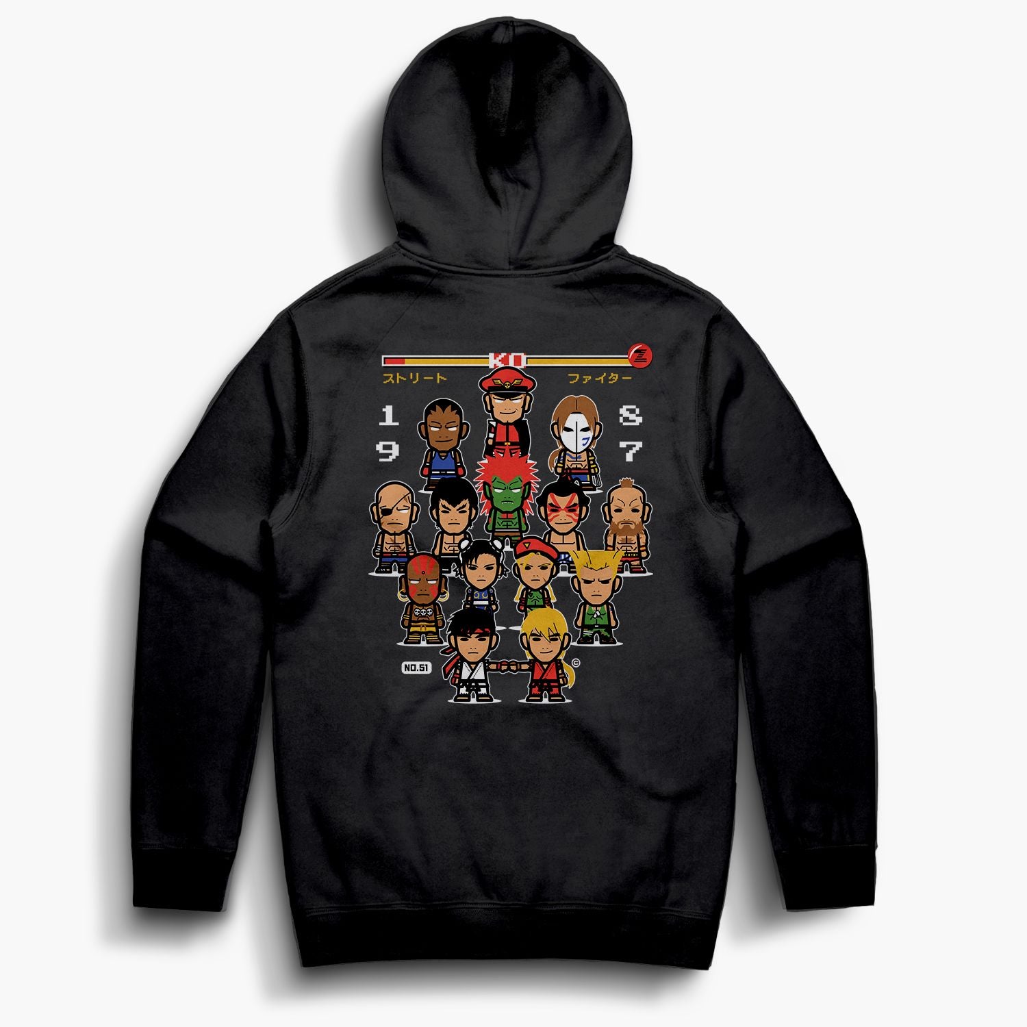 Hadouken—Zip Hoodie—Blk