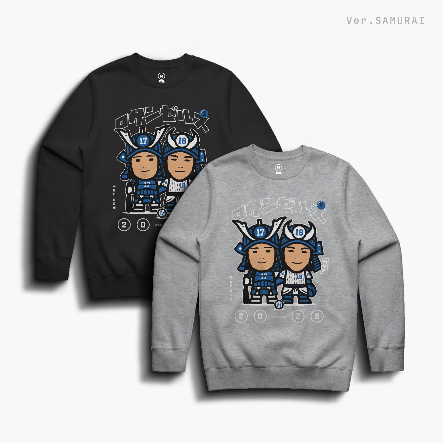 LA25—Crewsweater—SAMURAI—Athletic Heather