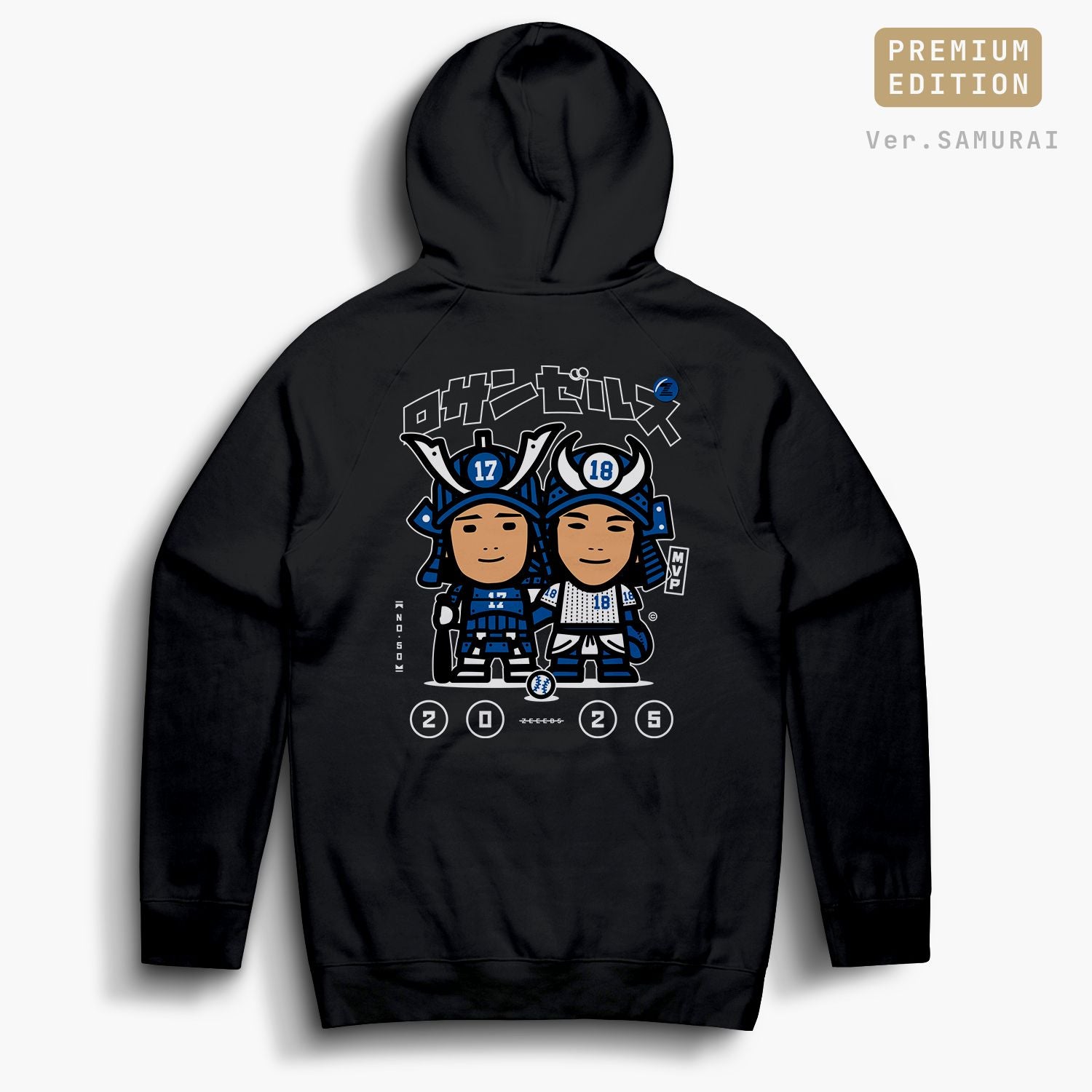 LA25—Hoodie—SAMURAI—Black