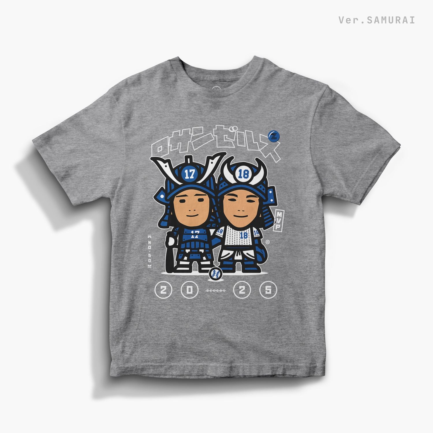 LA25—Tee—SAMURAI—Athletic Heather