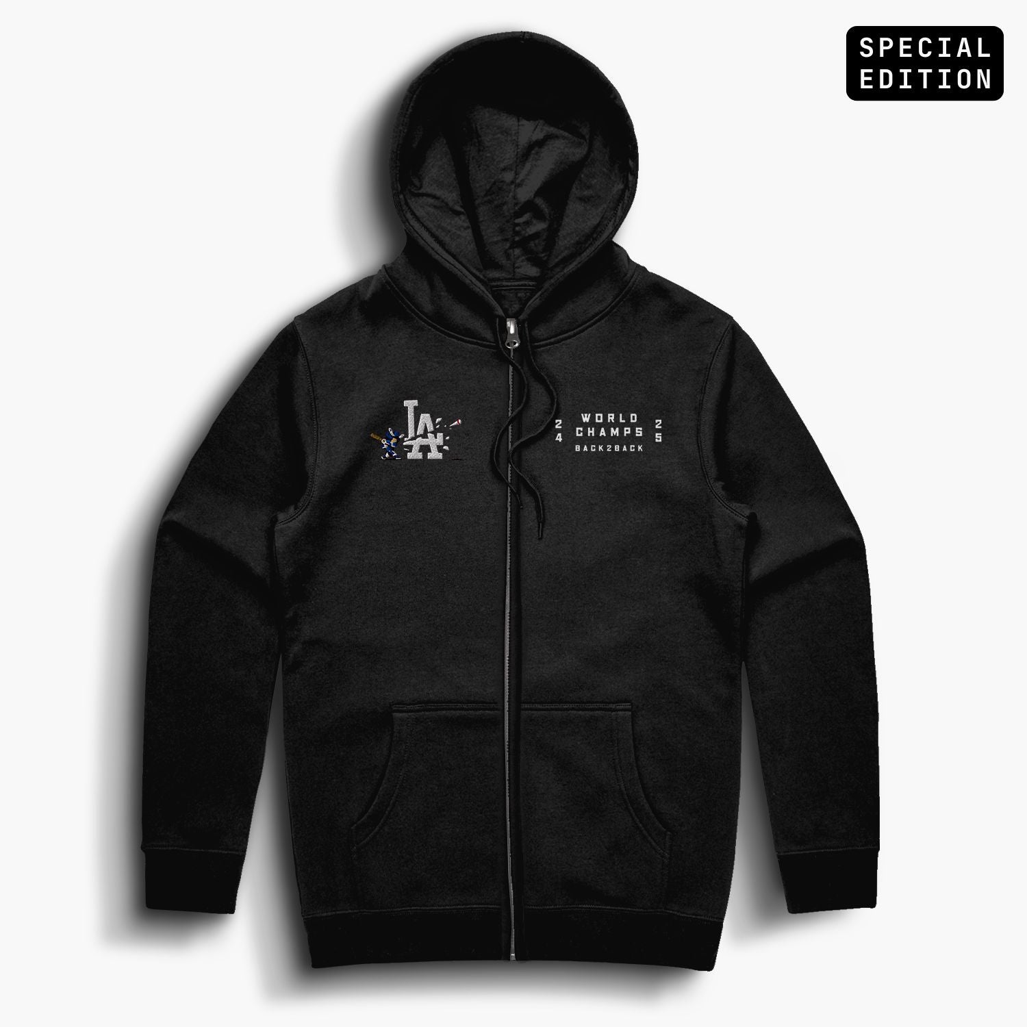 LA25—Zip Hoodie—Blk