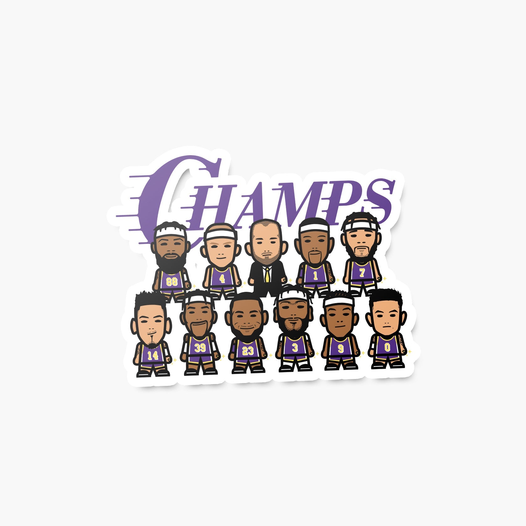 LA Champs—Sticker—Roster