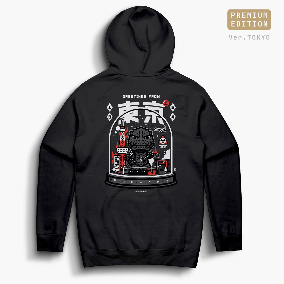Monsters—Hoodie—Tokyo—Black—PREMIUM