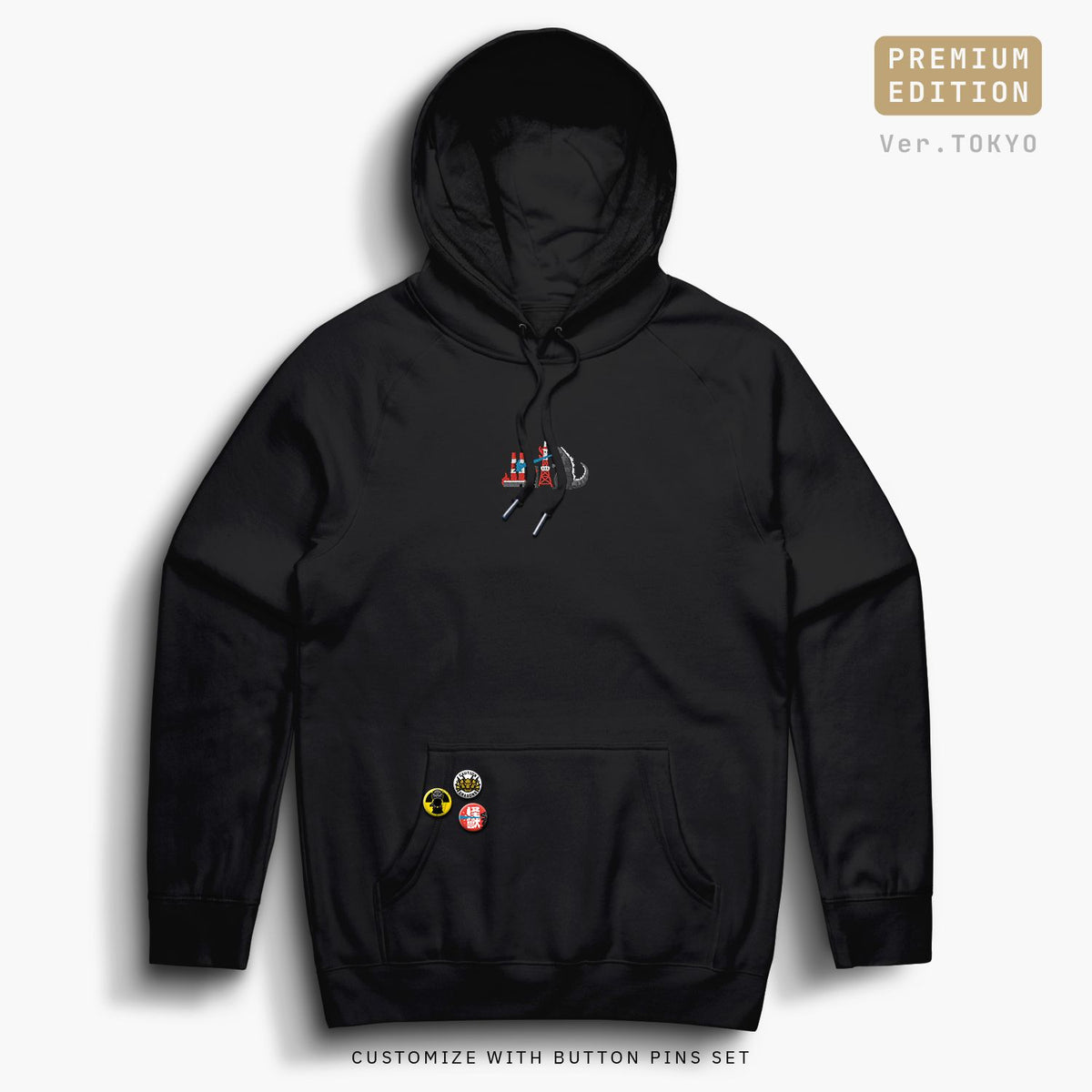 Monsters—Hoodie—Tokyo—Black—PREMIUM