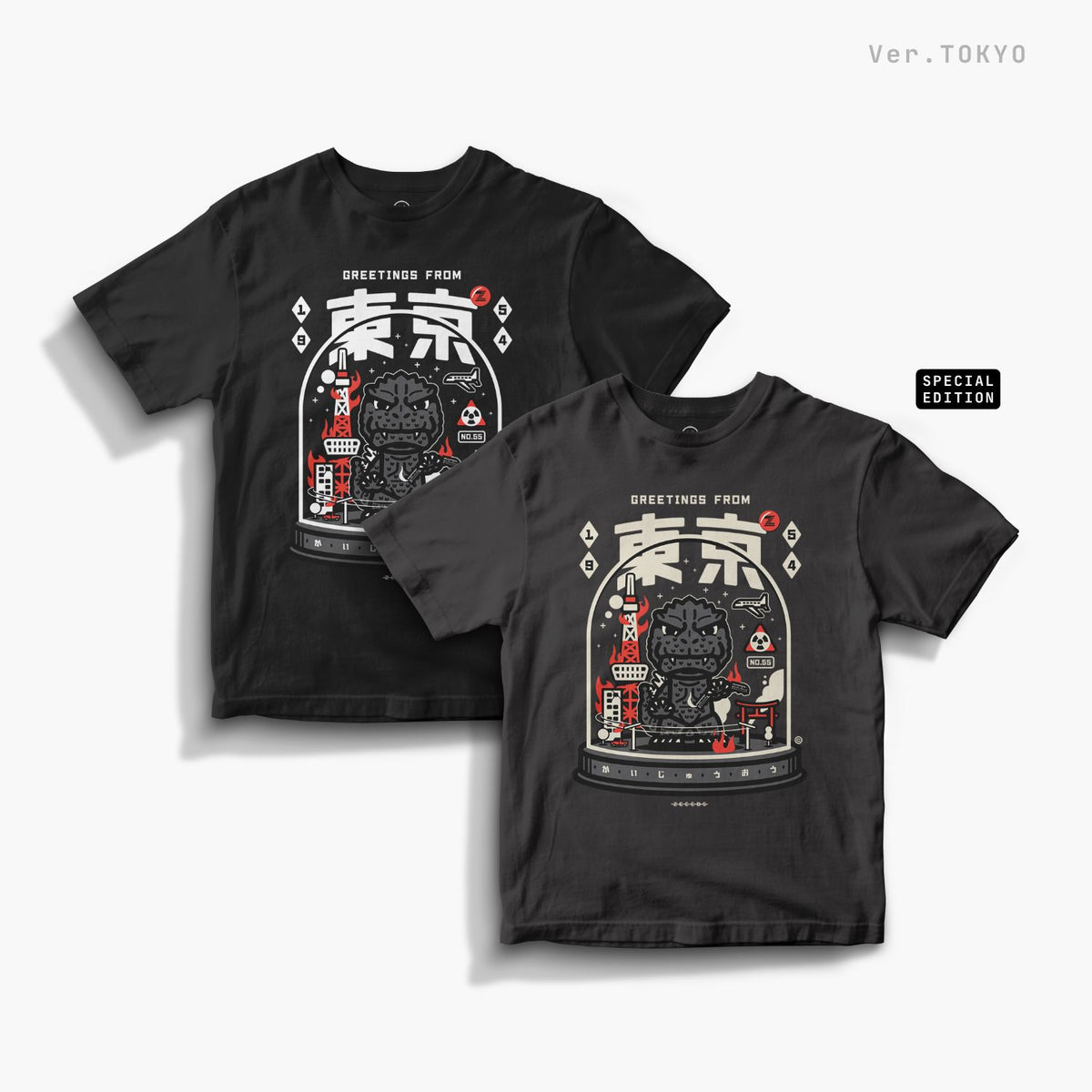 Monsters—Tee—Tokyo—Black