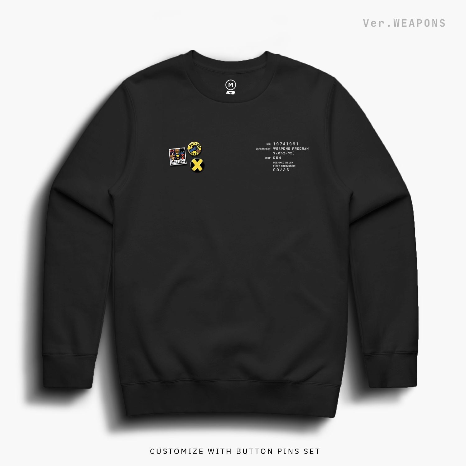 Mutants—Crewsweater—Weapon—Black—optBack