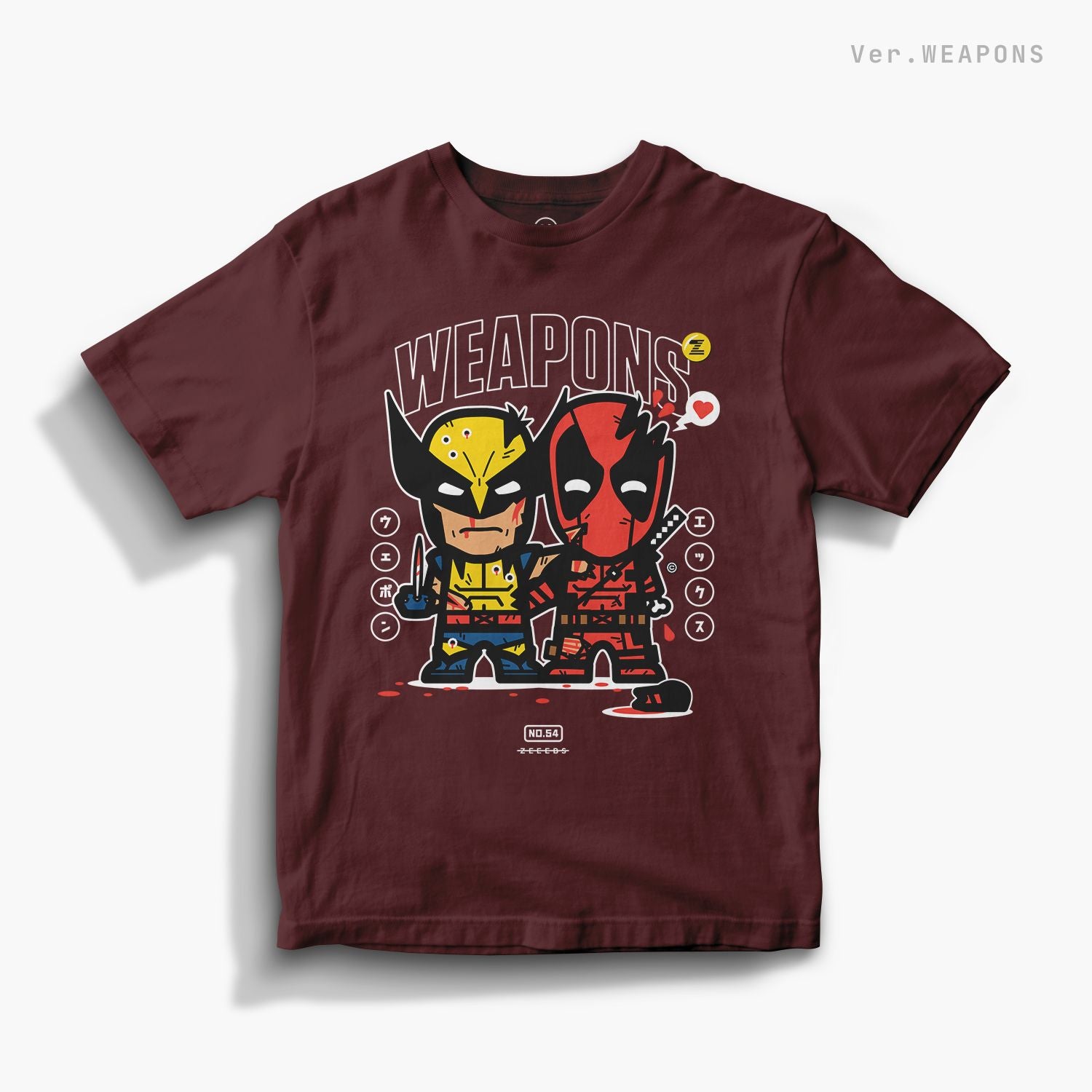 Mutants—Tee—Weapon—Burgundy