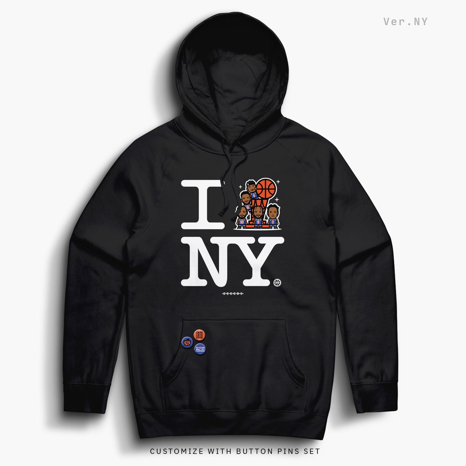 NYChamps—Hoodie—NY—Black