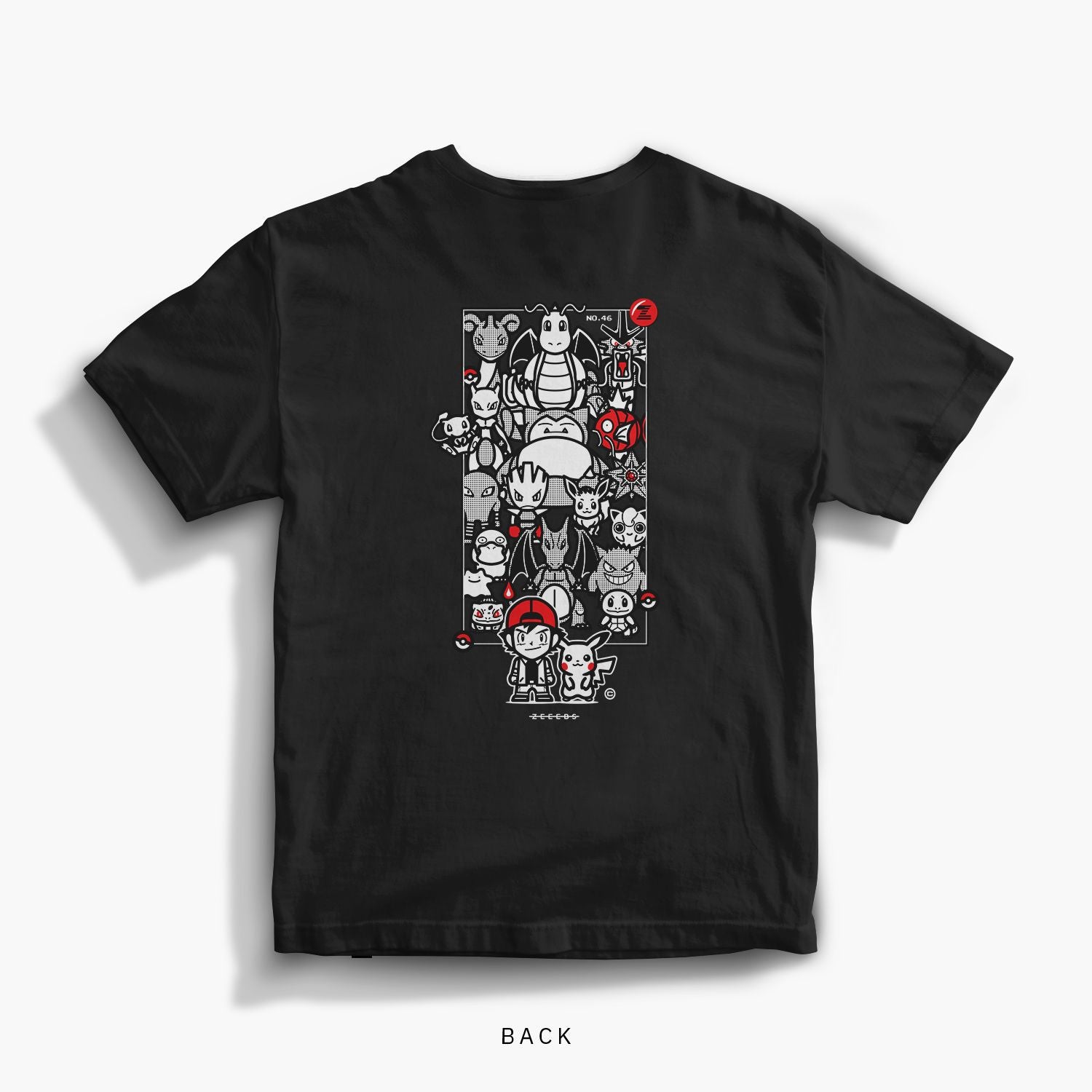 Pocketo—Tee—Black—optBack—Manga Edition