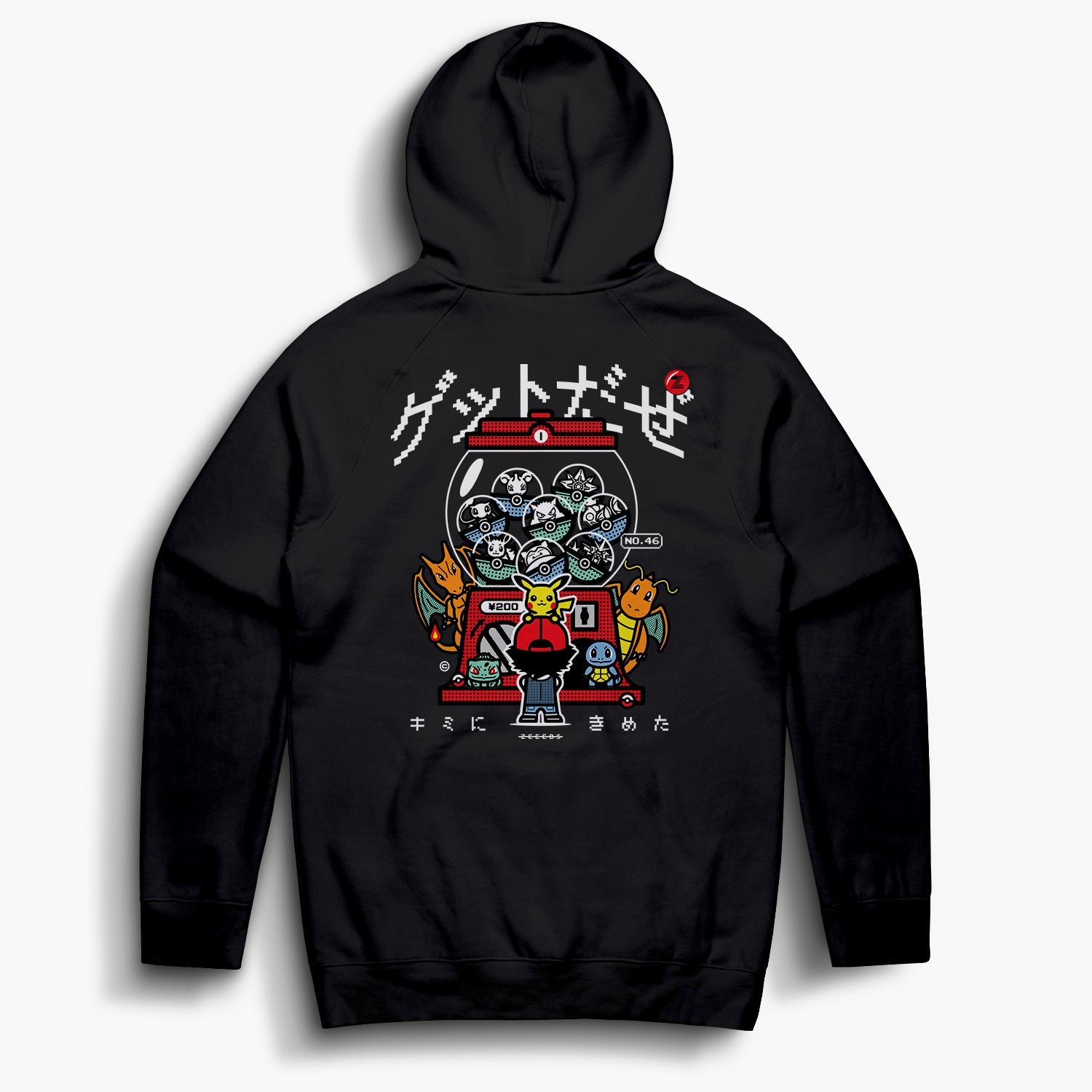 Pocketa—Zip Hoodie—Blk