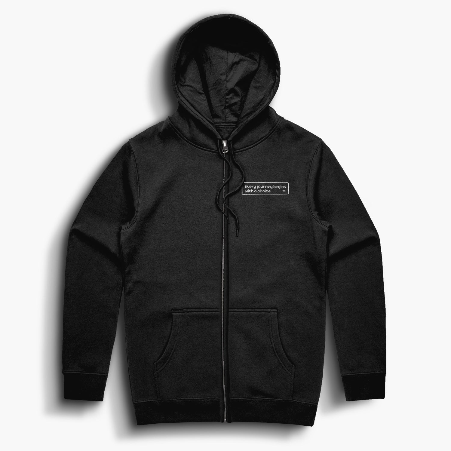 Pocketa—Zip Hoodie—Blk