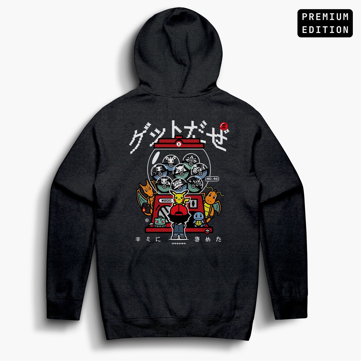 Pocketa—Hoodie—Charcoal—Premium