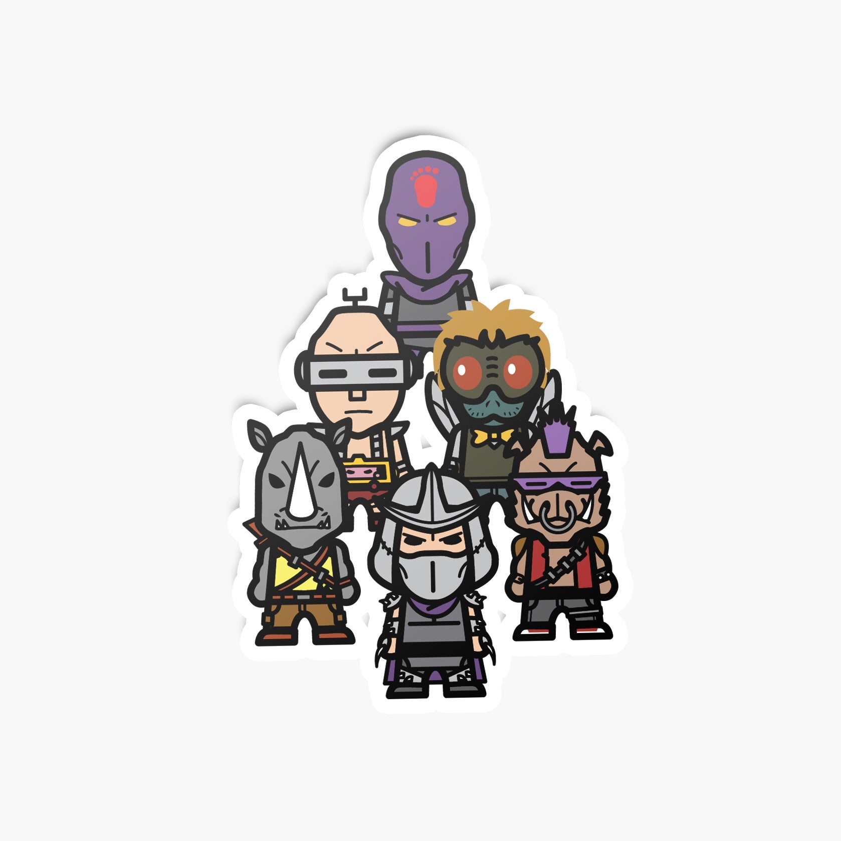 Turtles—Sticker—Villains