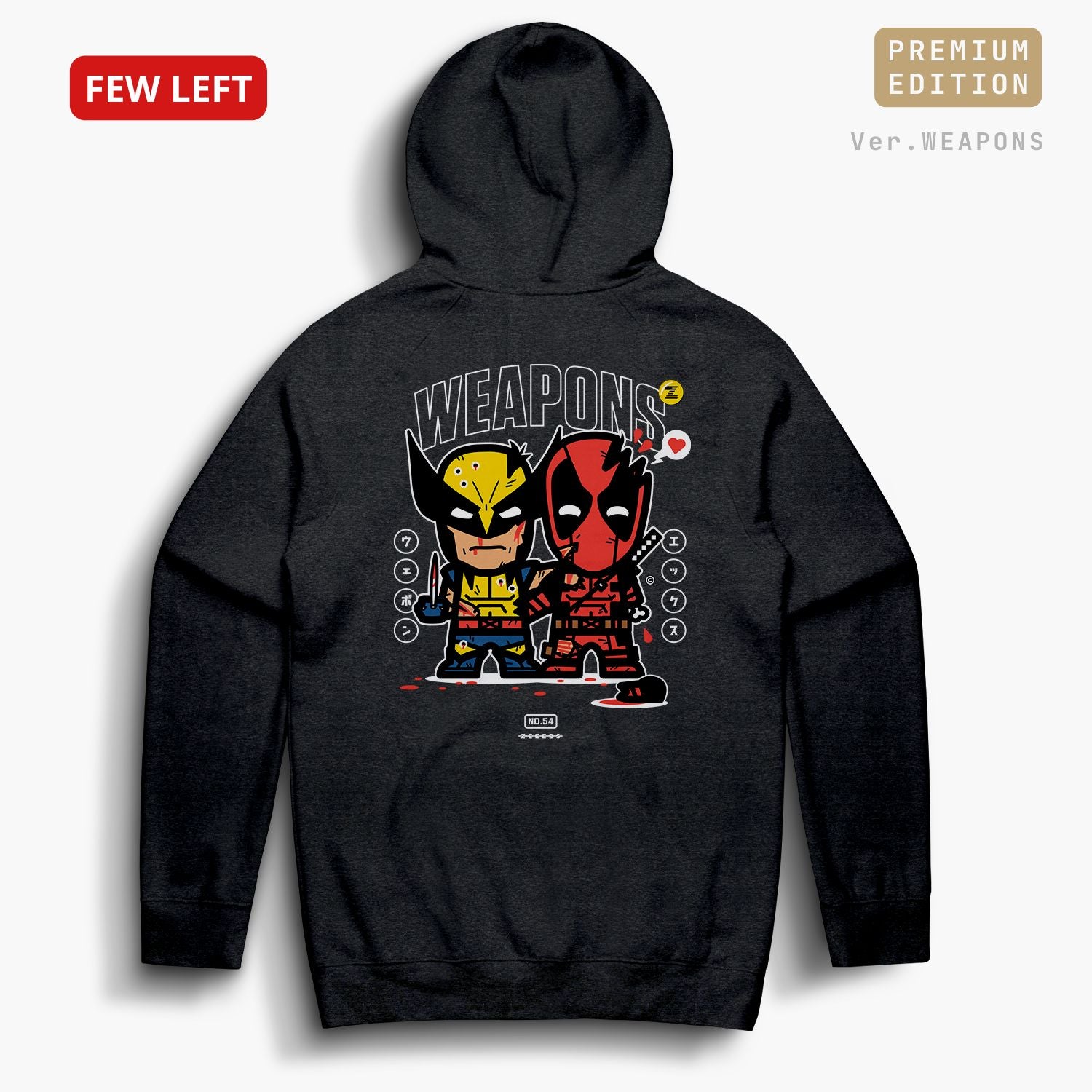 Mutants—Hoodie—Weapon—Charcoal Heather—PREMIUM