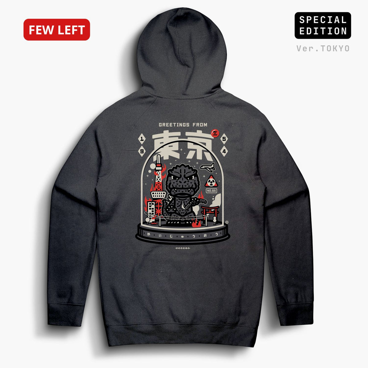 Monsters—Hoodie—Tokyo—Vintage Black