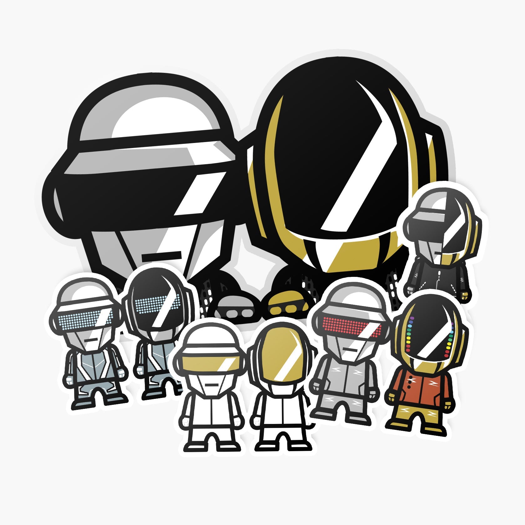 Duo—Sticker—White