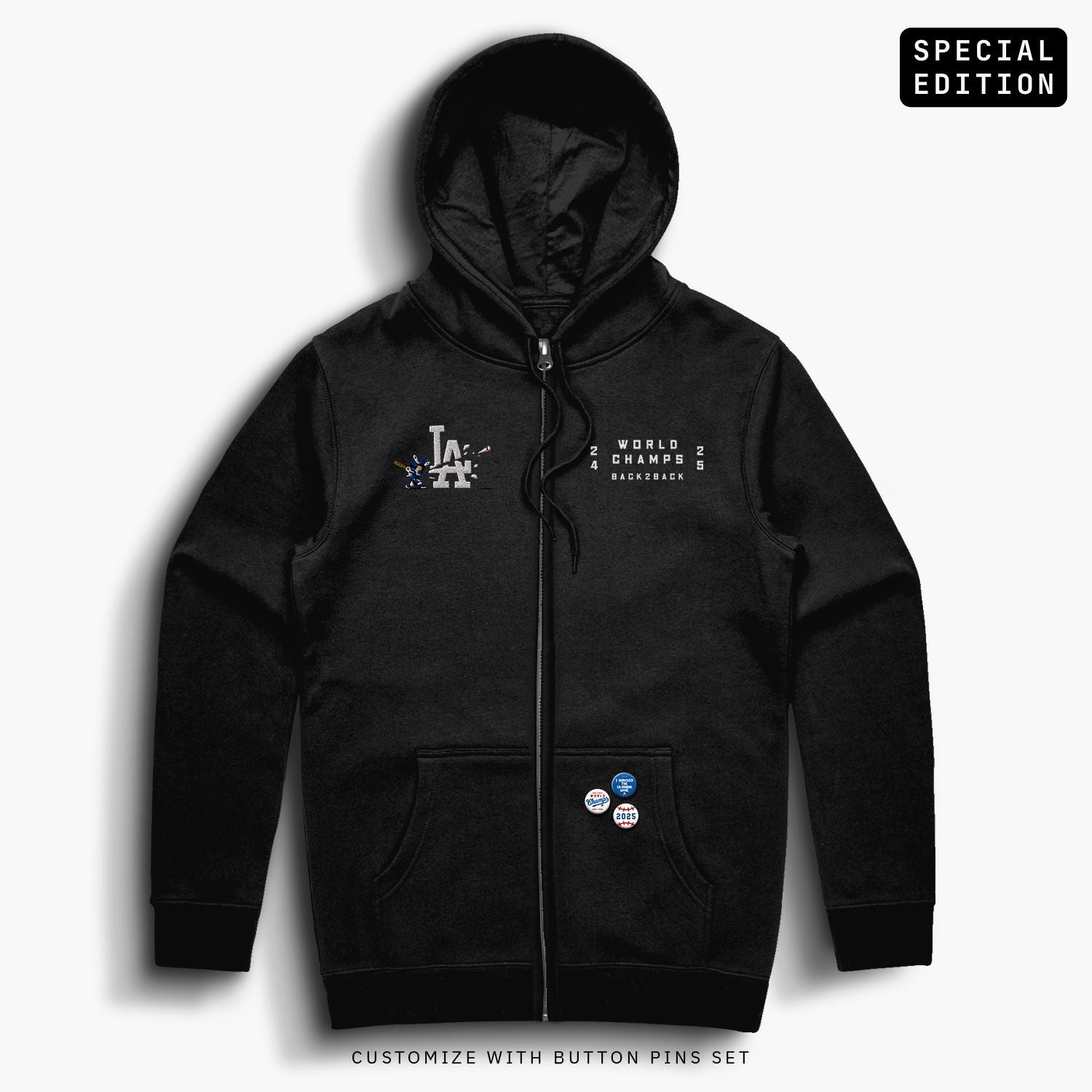 LA25—Zip Hoodie—Blk
