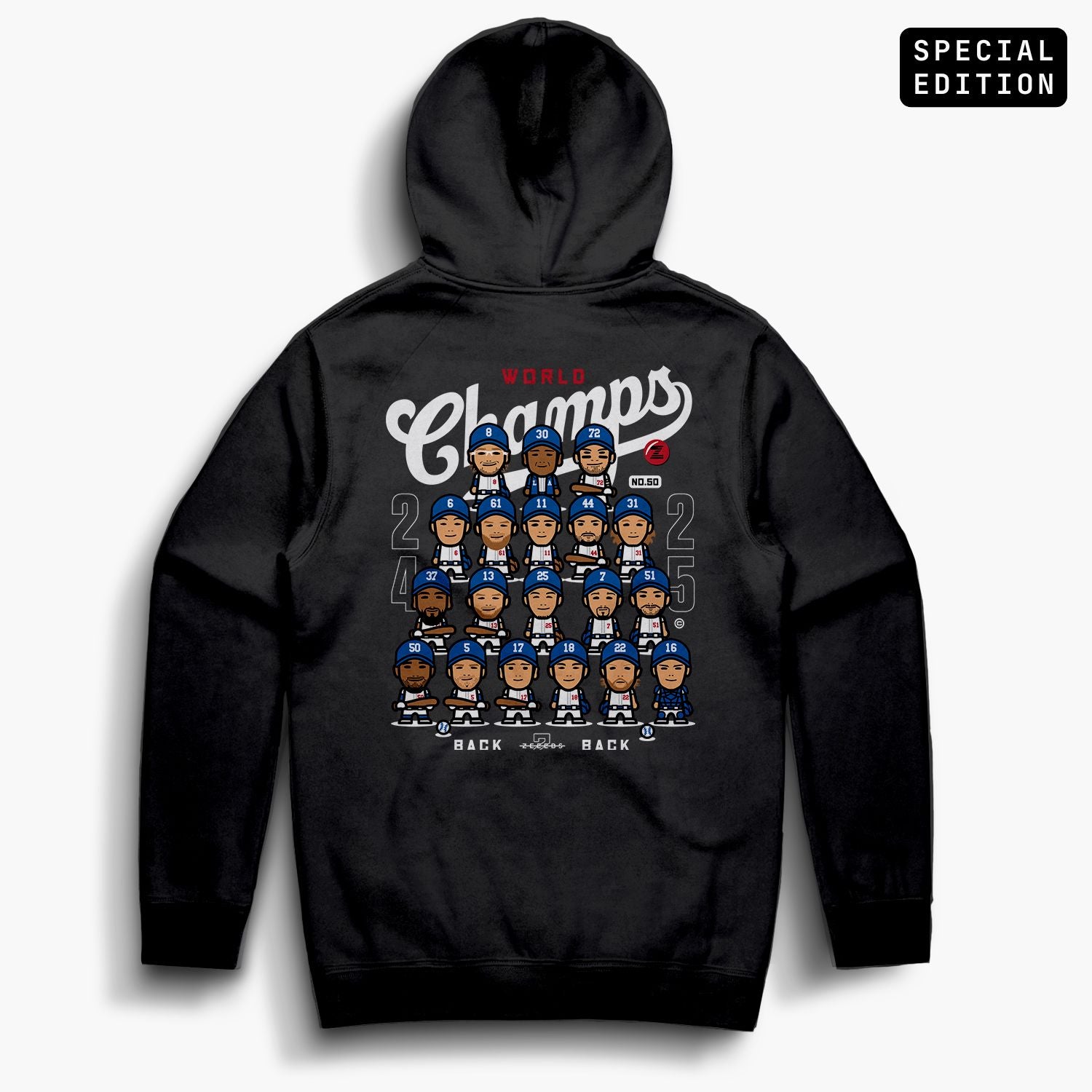 LA25—Zip Hoodie—Blk