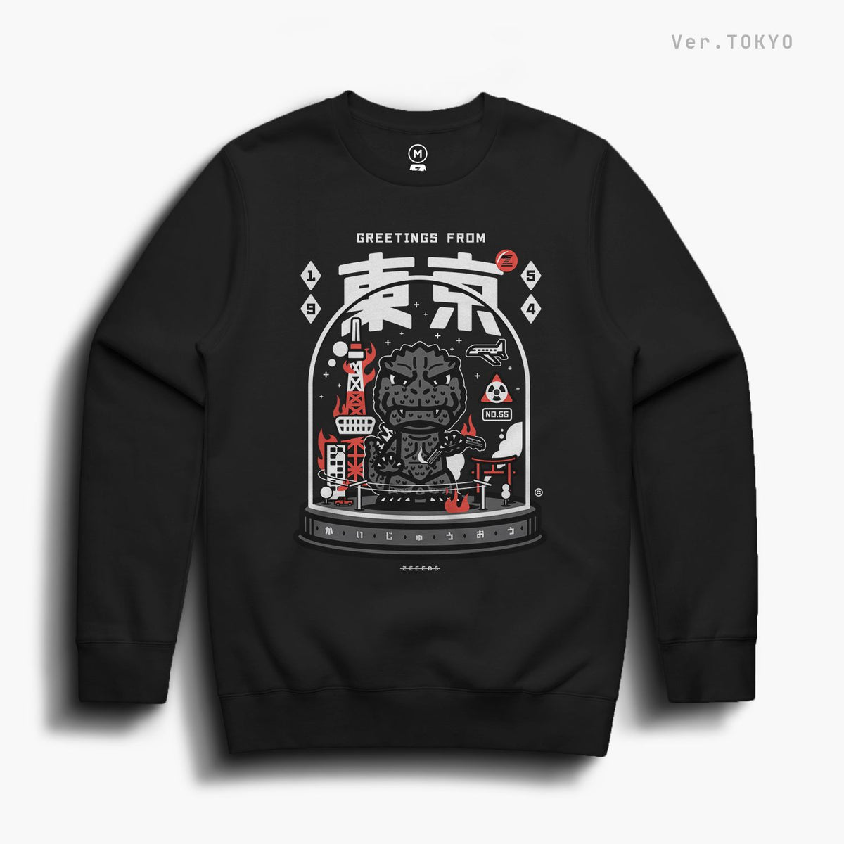 Monsters—Crewsweater—Tokyo—Black