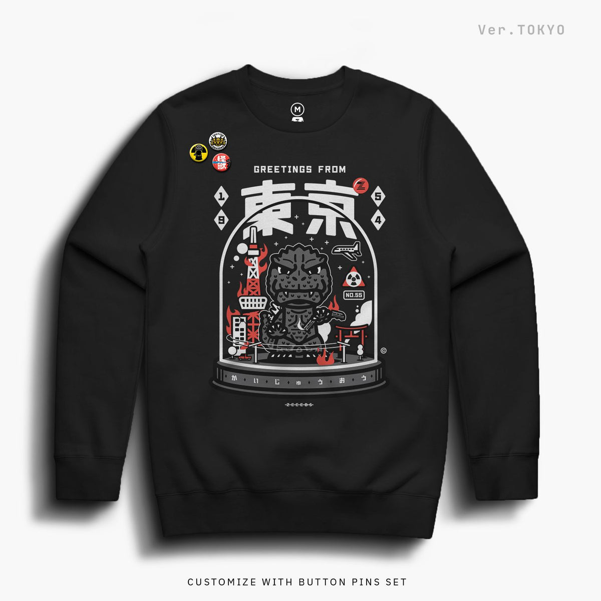 Monsters—Crewsweater—Tokyo—Black