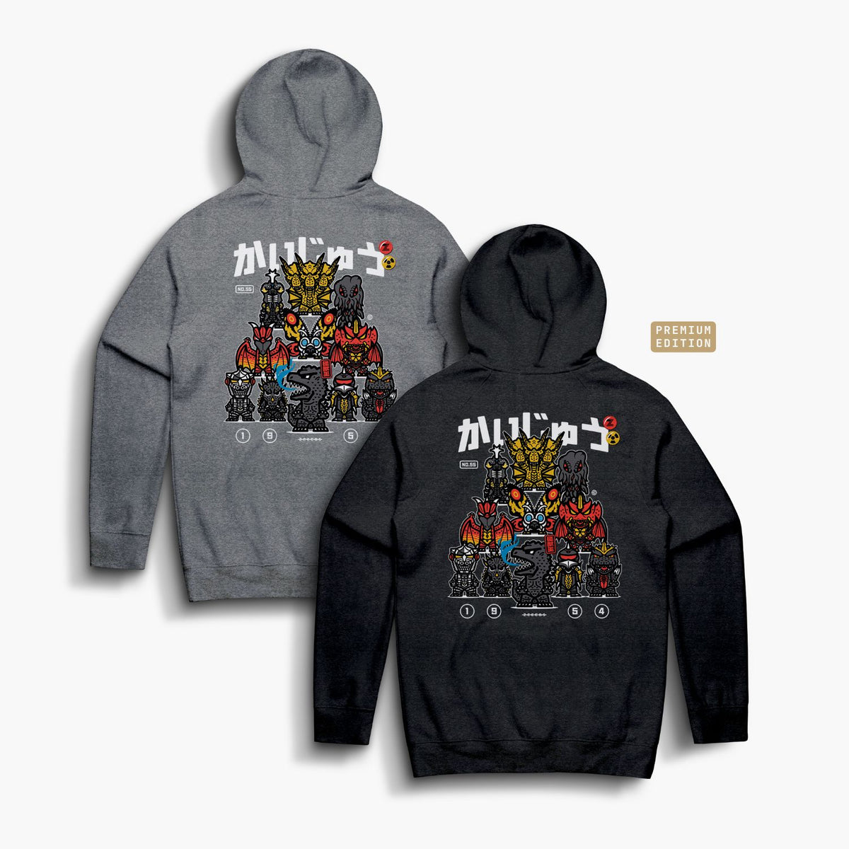 Monsters—Hoodie—Charcoal Heather—PREMIUM