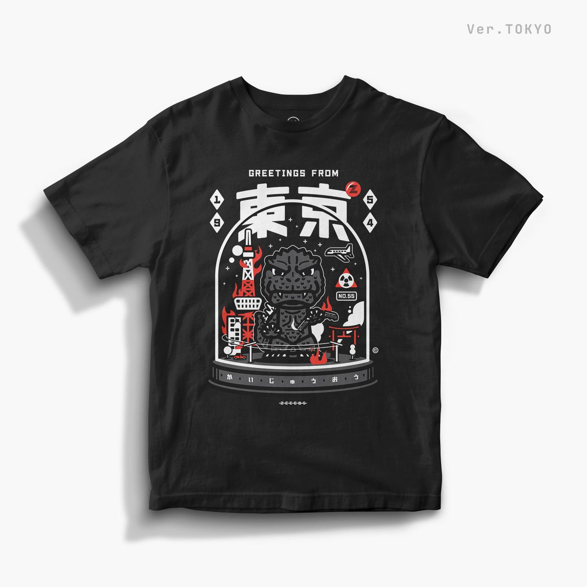 Monsters—Tee—Tokyo—Black