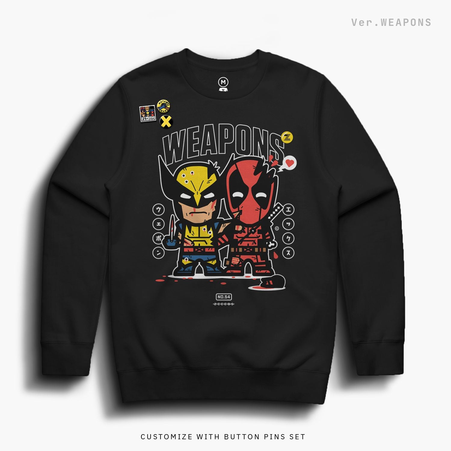 Mutants—Crewsweater—Weapon—Black