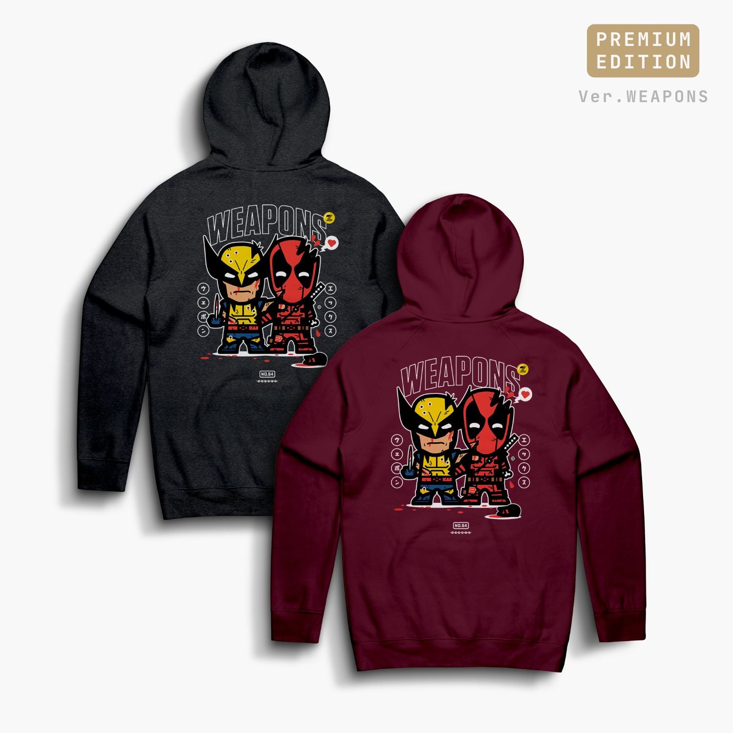 Mutants—Hoodie—Weapon—Charcoal Heather—PREMIUM
