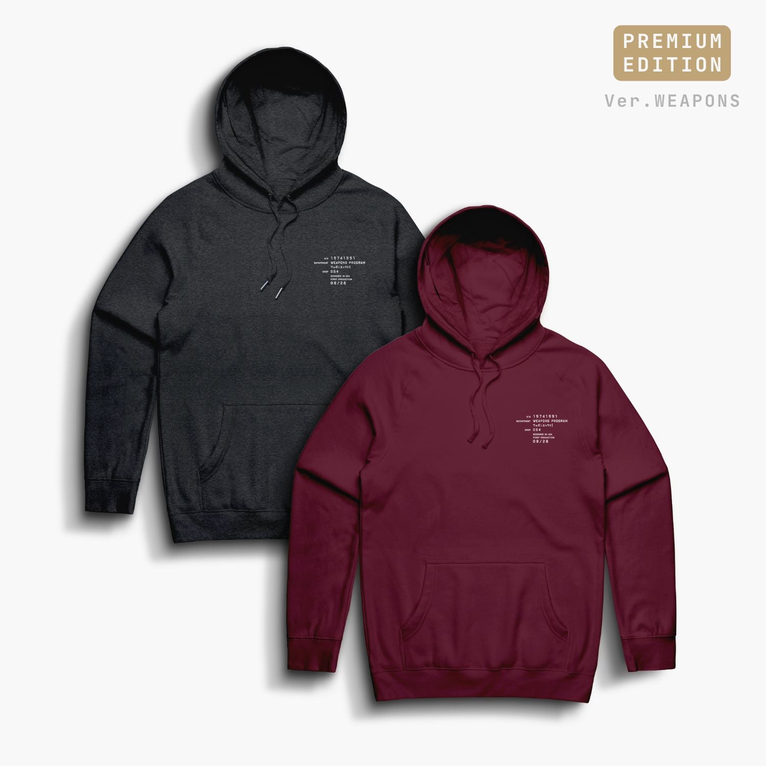 Mutants—Hoodie—Weapon—Charcoal Heather—PREMIUM
