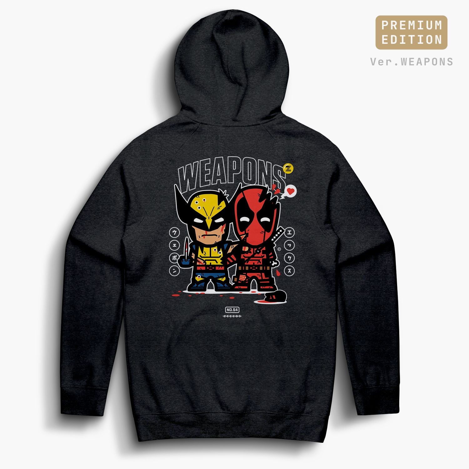 Mutants—Hoodie—Weapon—Charcoal Heather—PREMIUM