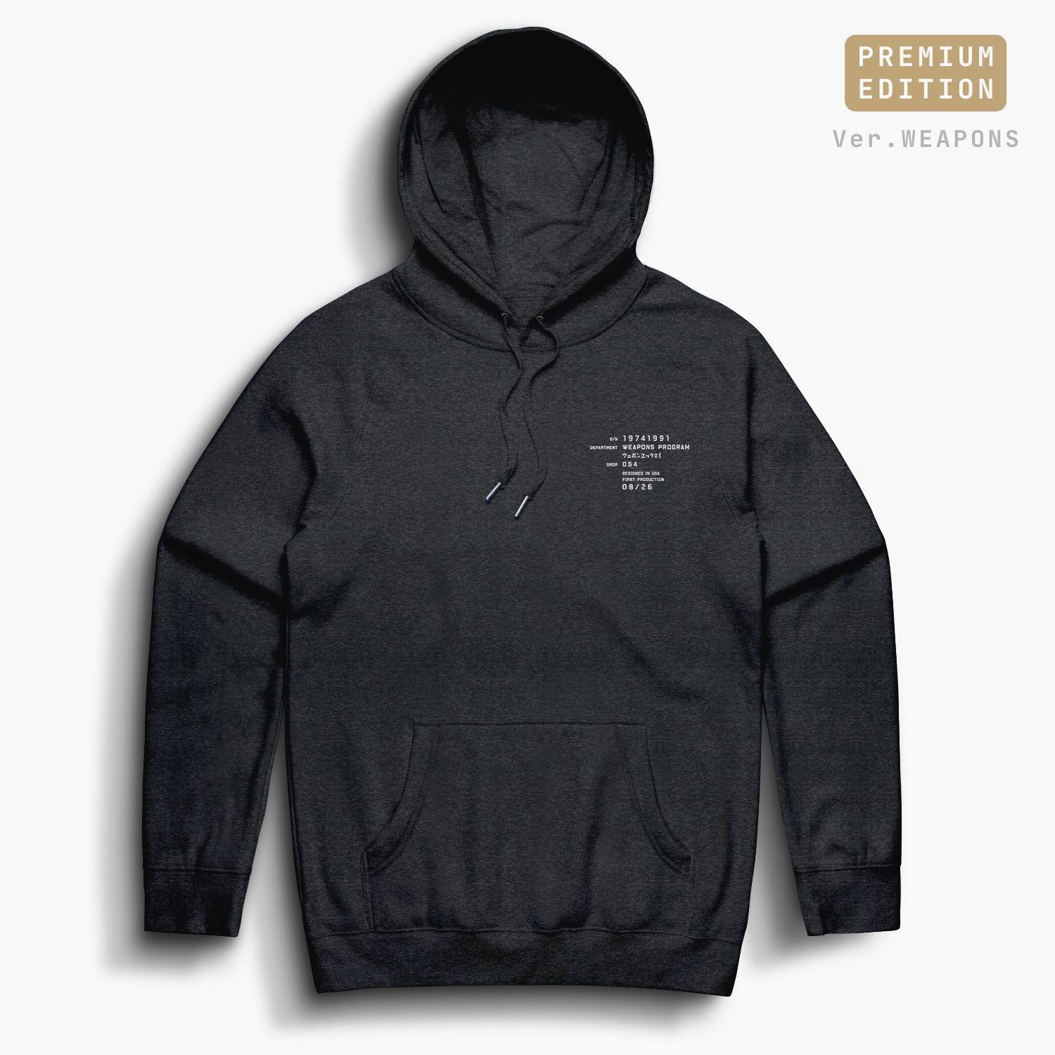 Mutants—Hoodie—Weapon—Charcoal Heather—PREMIUM