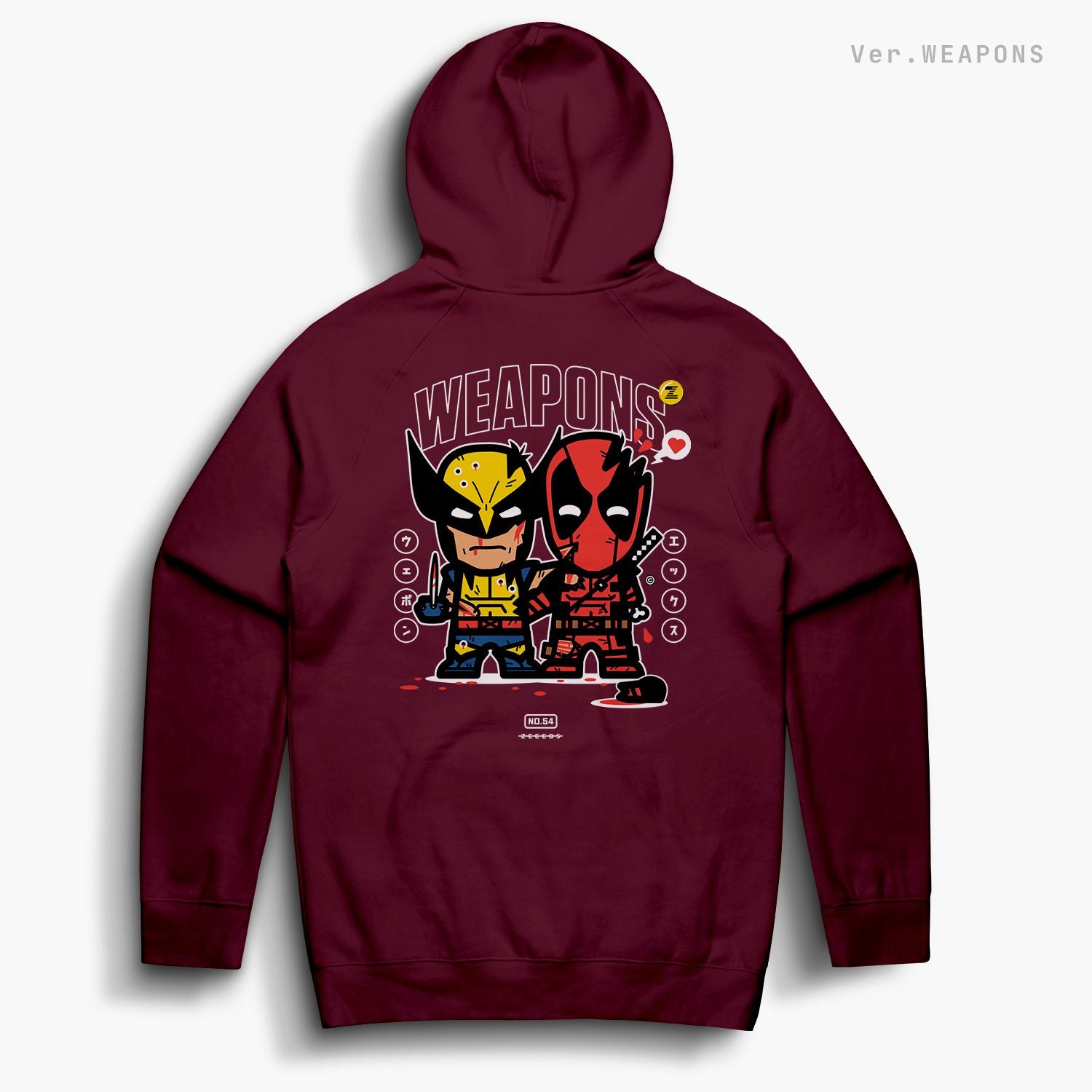 Mutants—Hoodie—Weapon—Maroon