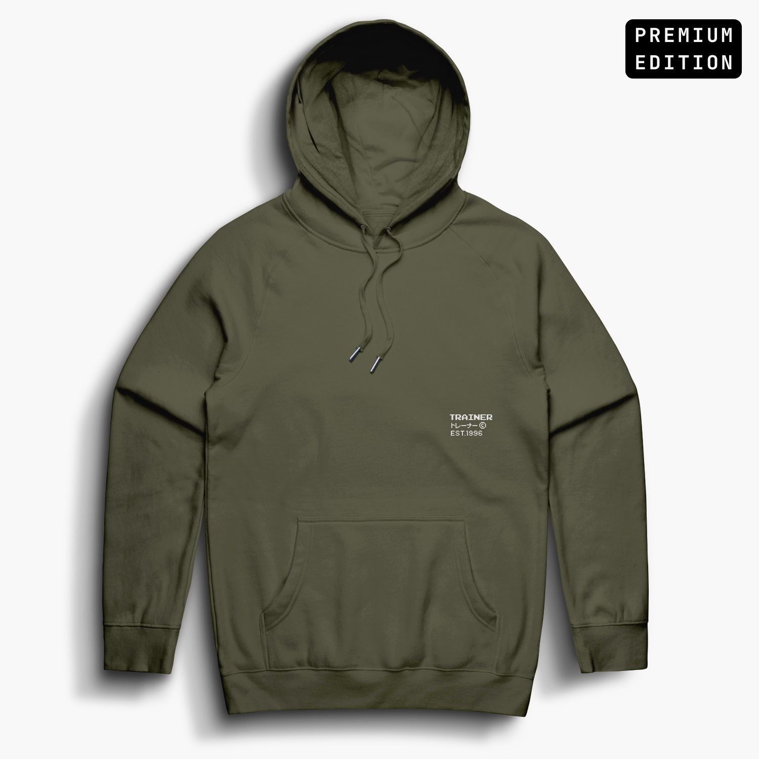 Pocket—Hoodie—Olive—Manga Edition—Premium