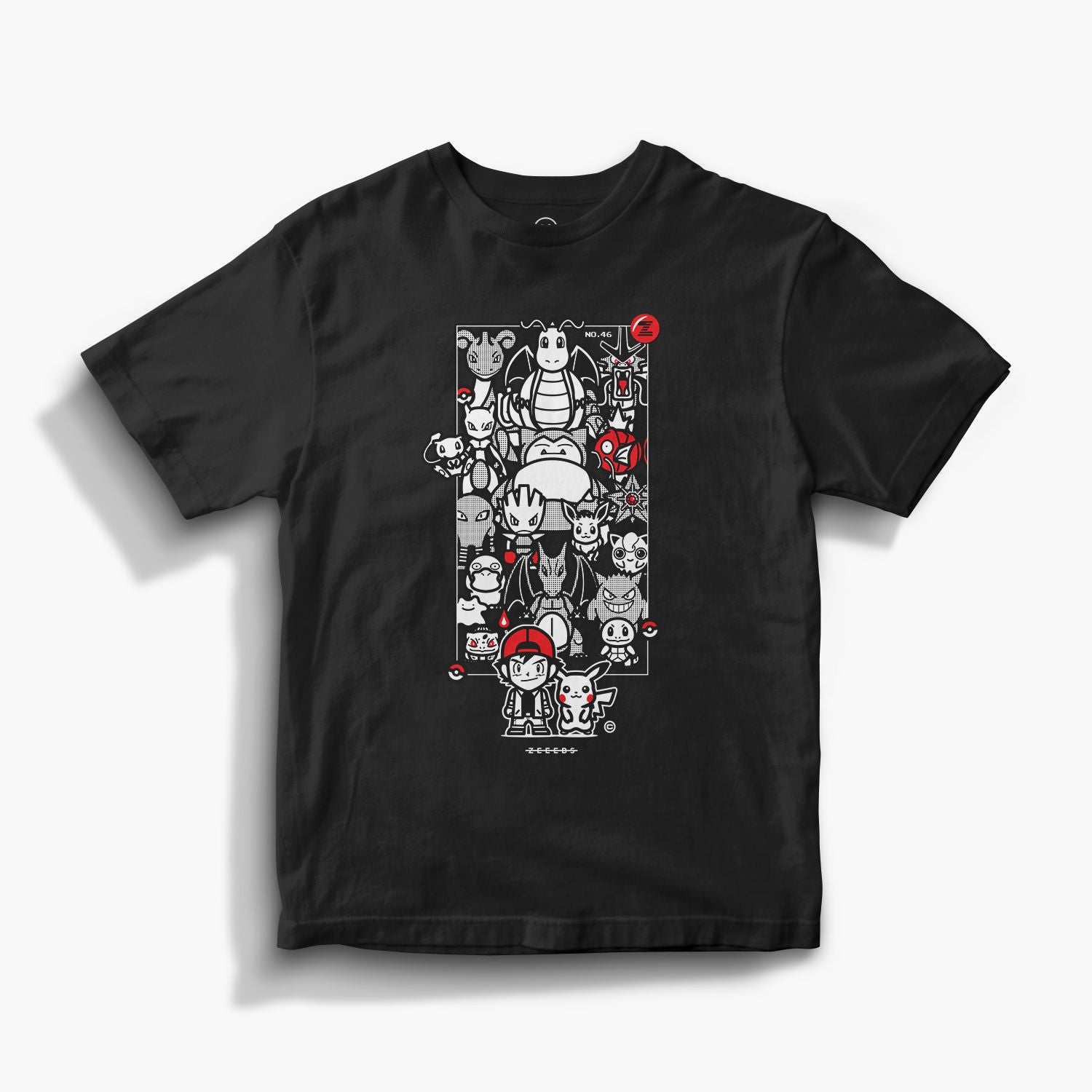 Pocket—Tee—Black—Manga Edition