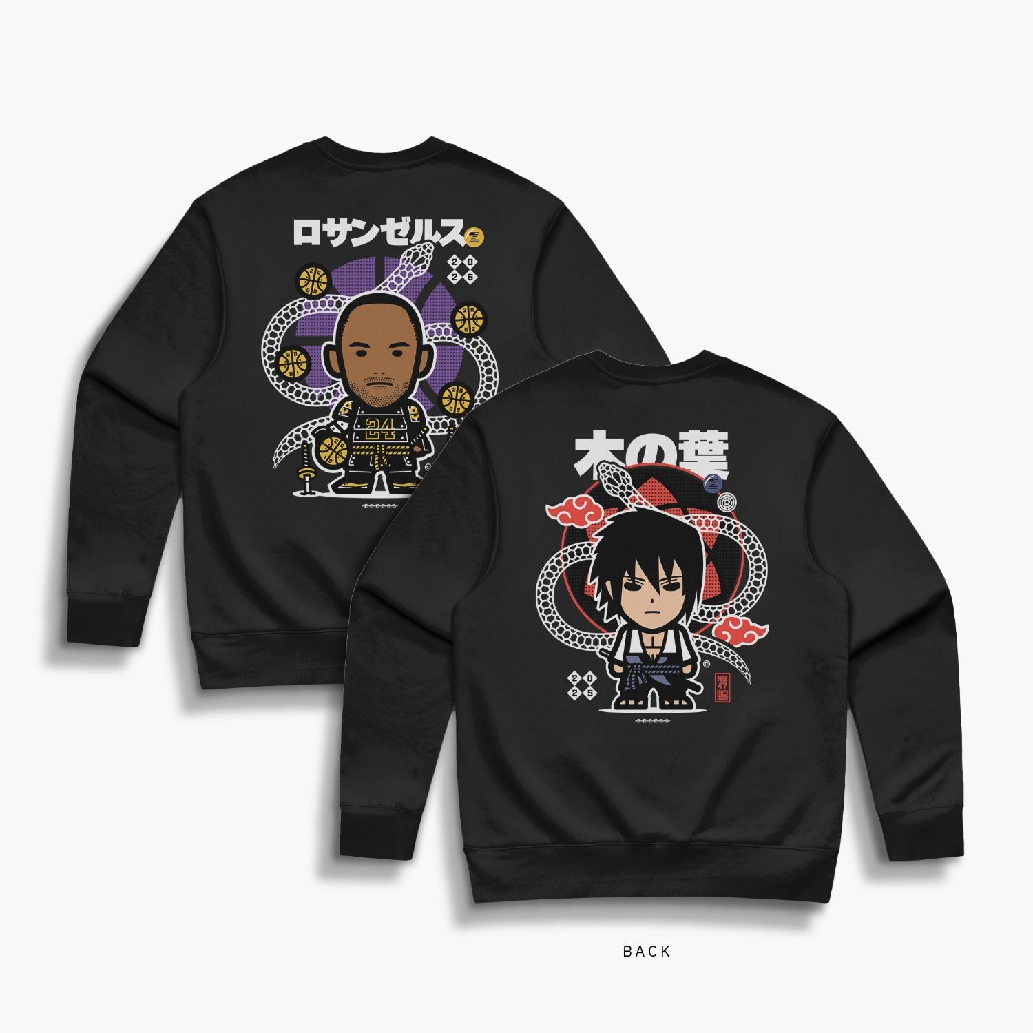 Snakes—Crewsweater—S—Black—optBack