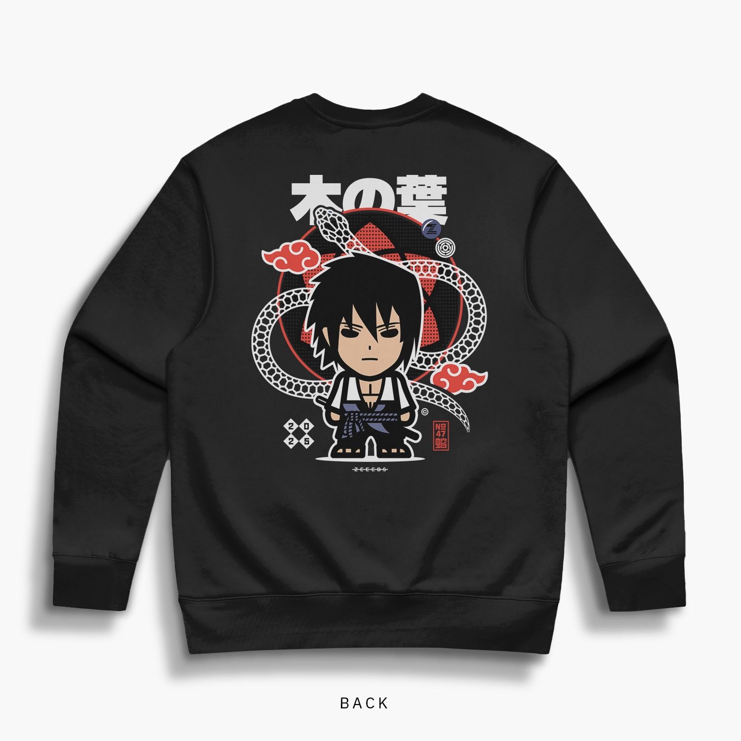 Snakes—Crewsweater—S—Black—optBack