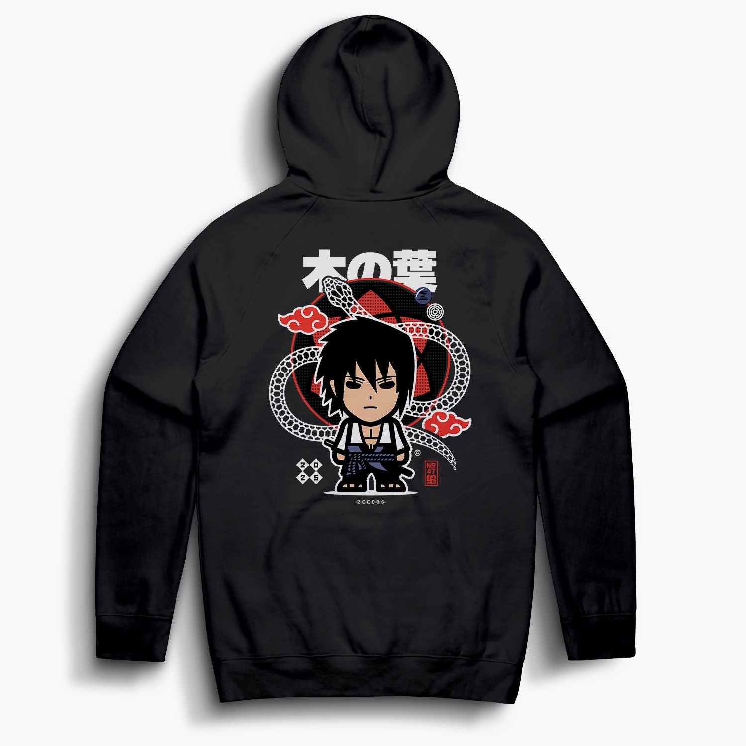 Snakes—Hoodie—S—Black