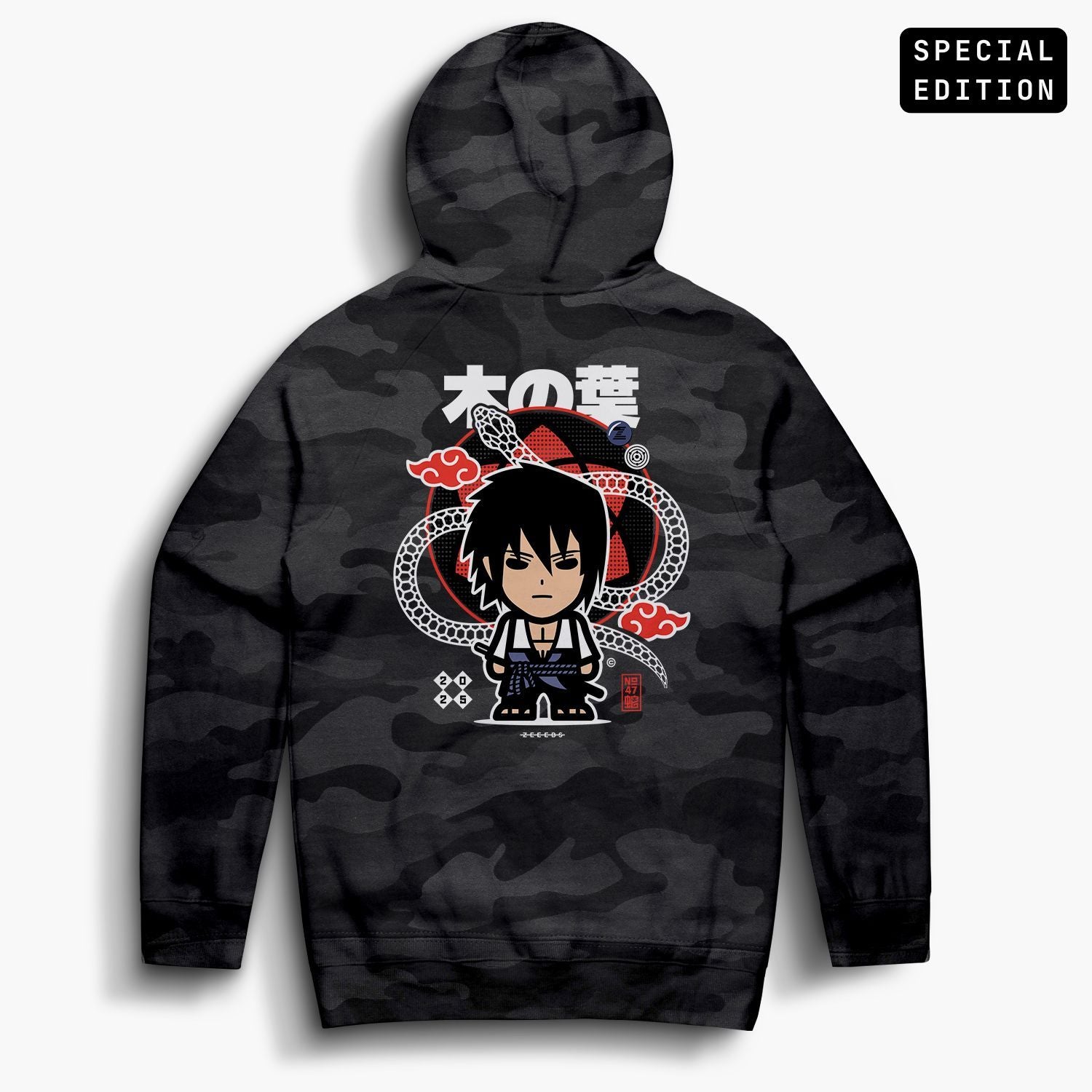 Snakes—Hoodie—S—Blk Camo