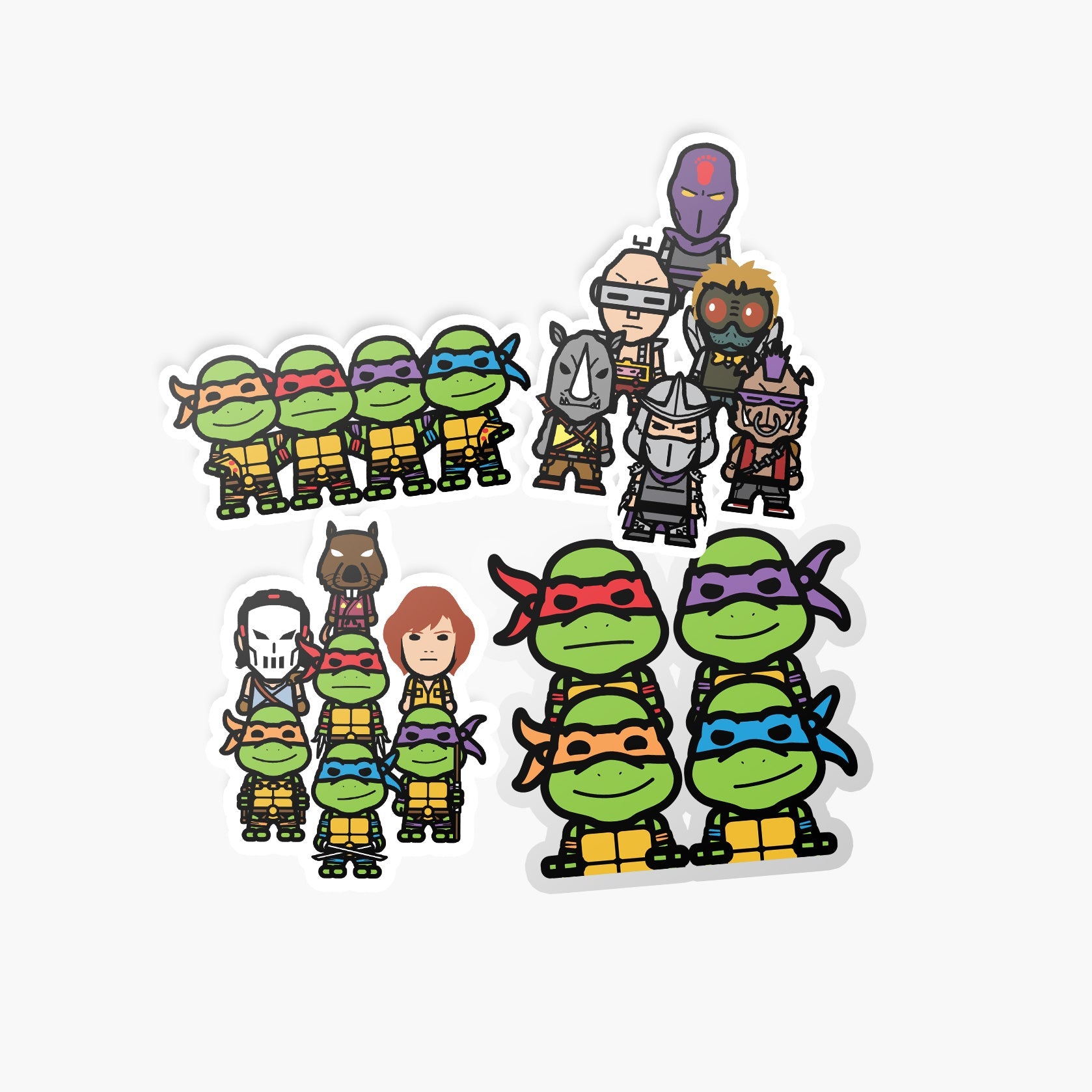 Turtles—Sticker—Villains