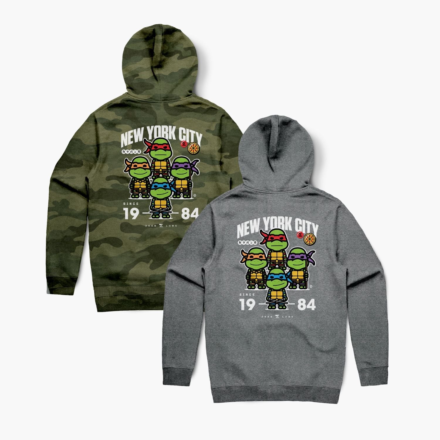 Turtles—Hoodie—Forest Camo