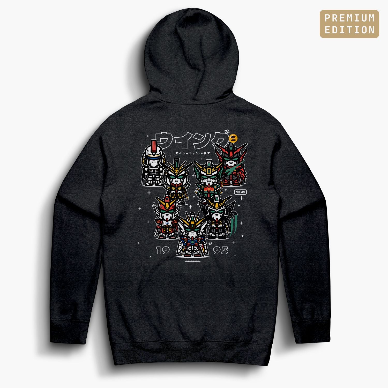 Wing—Hoodie—Charcoal—Premium