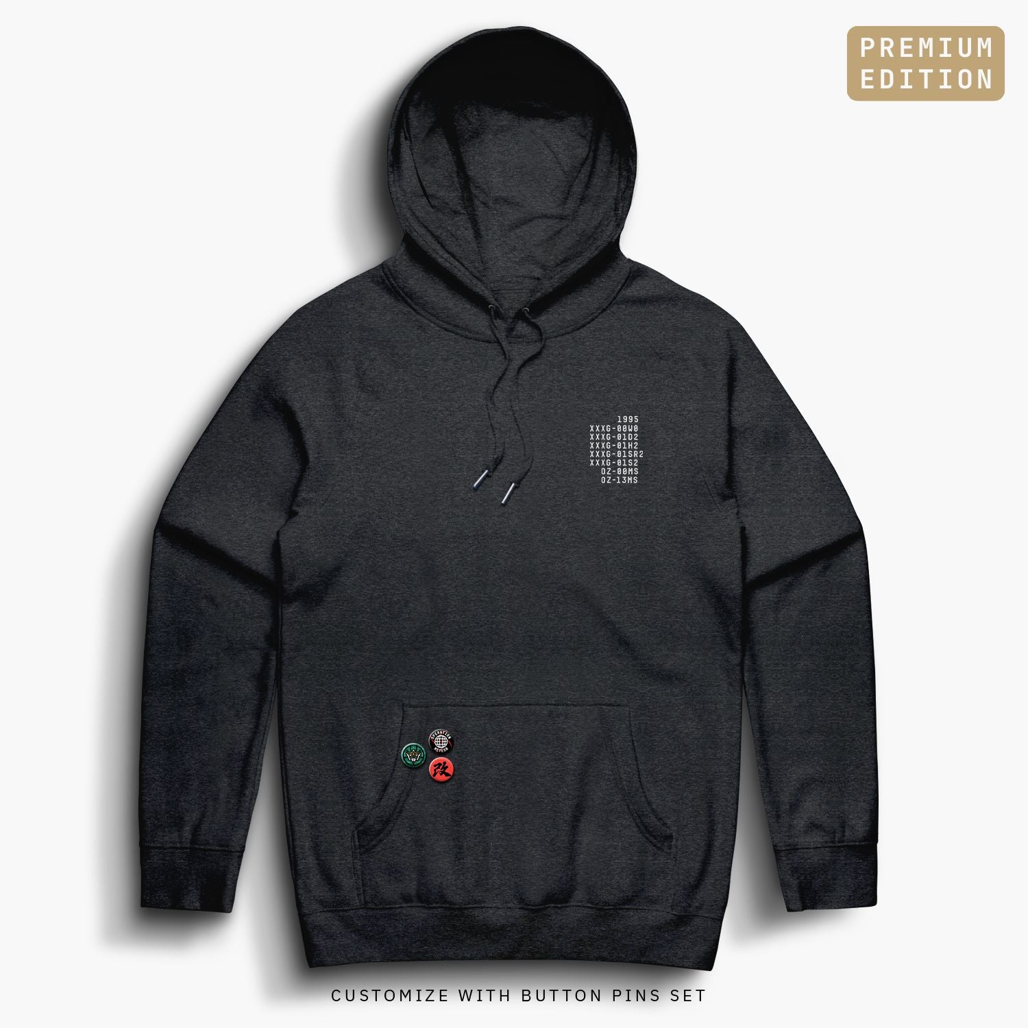 Wing—Hoodie—Charcoal—Premium