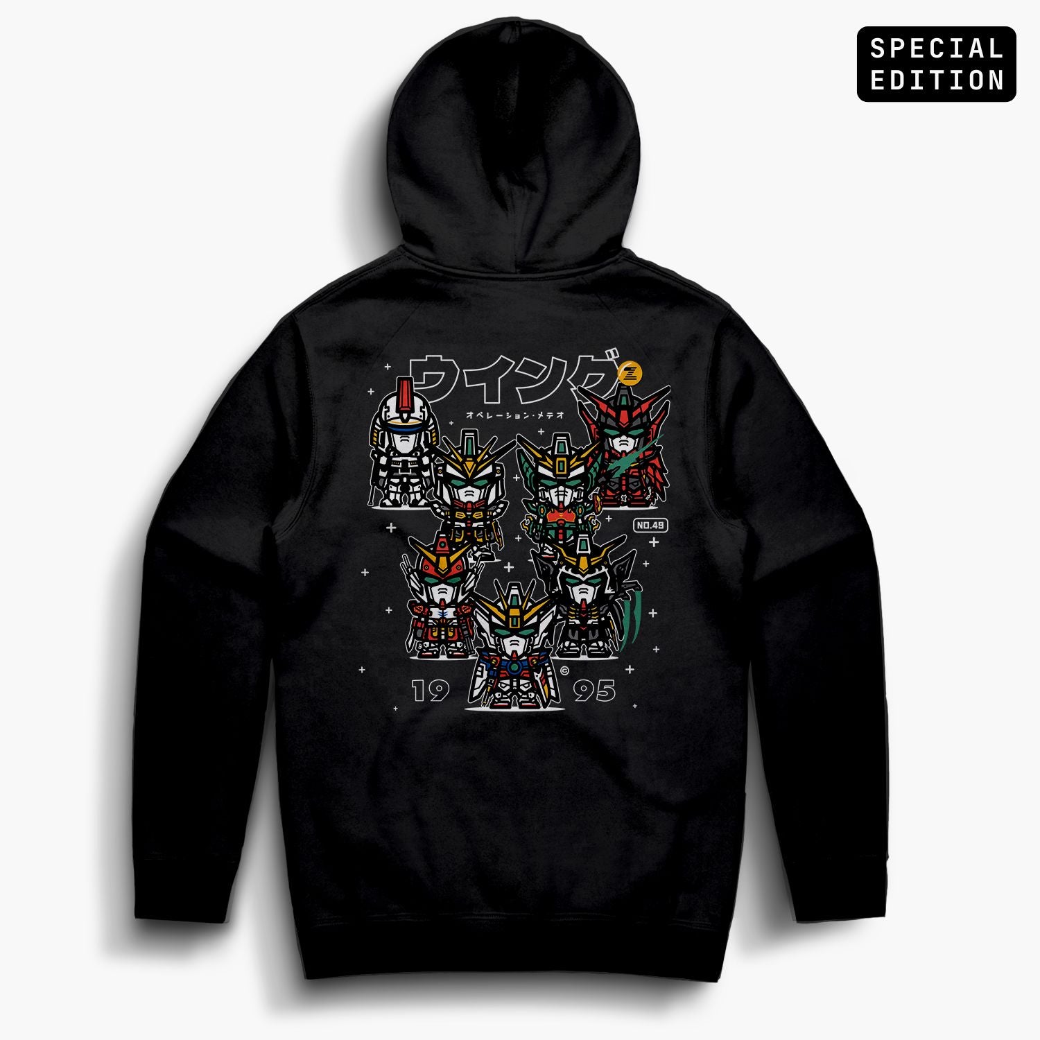 Wing—Zip Hoodie—Blk