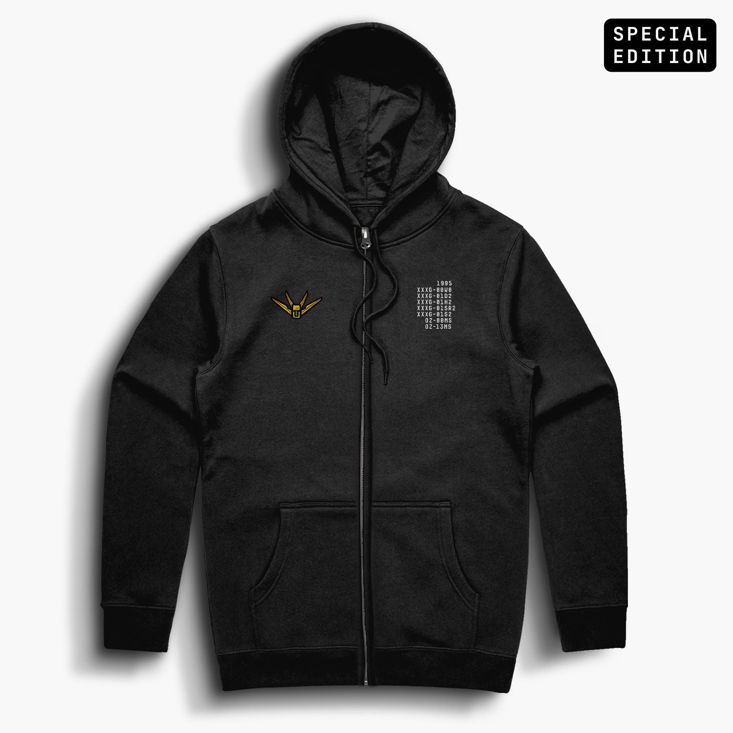Wing—Zip Hoodie—Blk